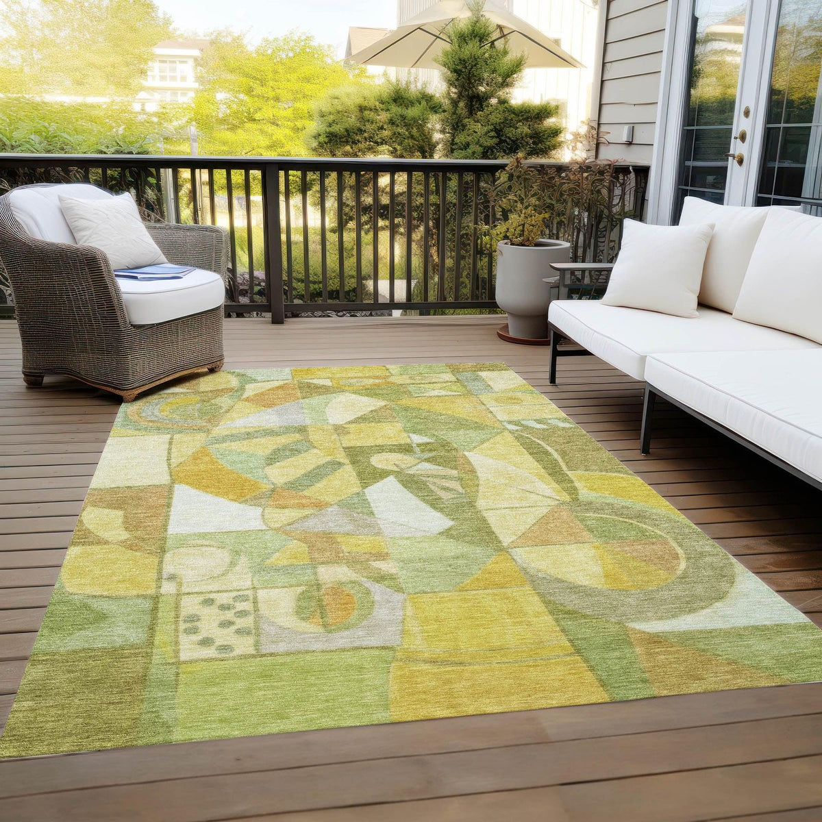 Addison Rugs Jaelius Fern Washable Indoor-Outdoor Rug