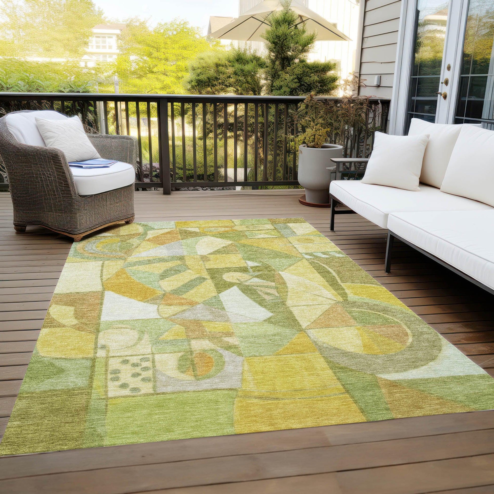 Addison Rugs Jaelius Fern Washable Indoor-Outdoor Rug