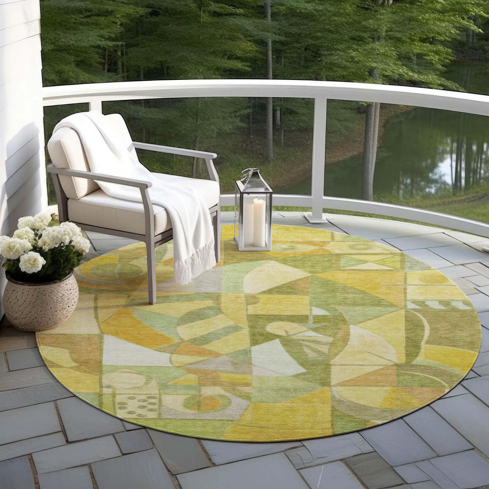 Addison Rugs Jaelius Fern Washable Indoor-Outdoor Rug
