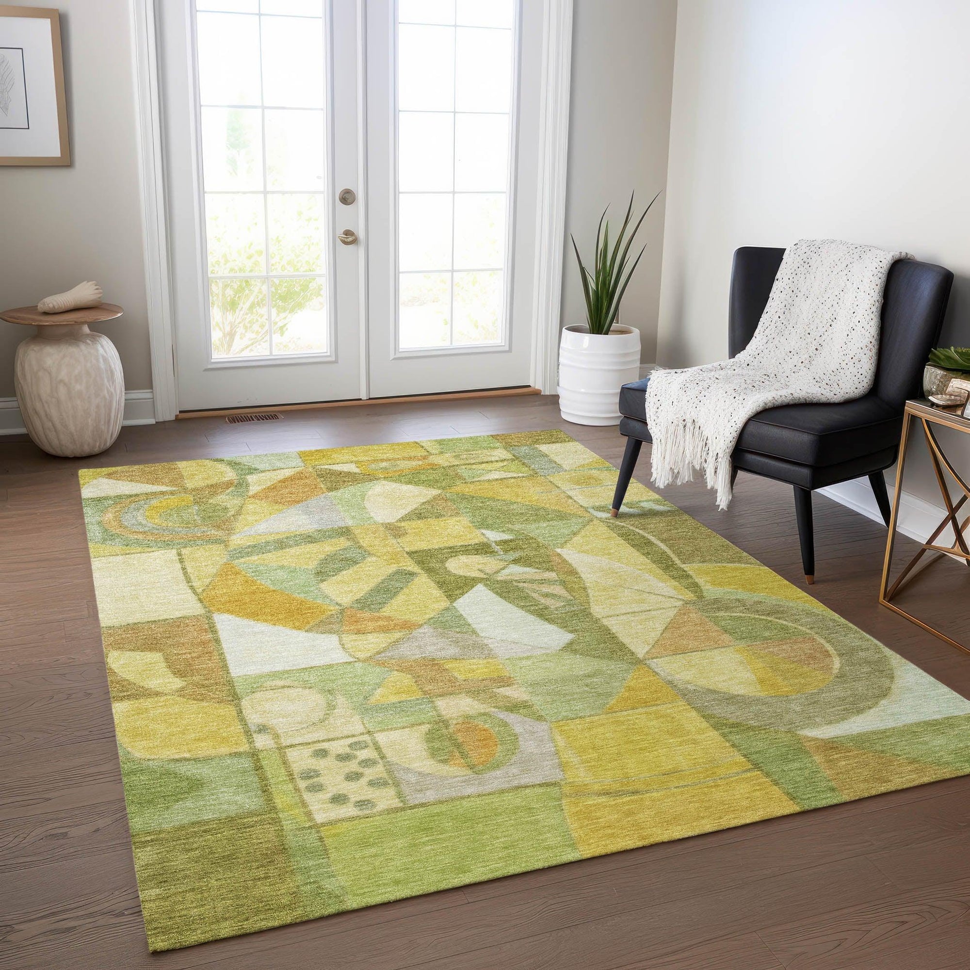 Addison Rugs Jaelius Fern Washable Indoor-Outdoor Rug