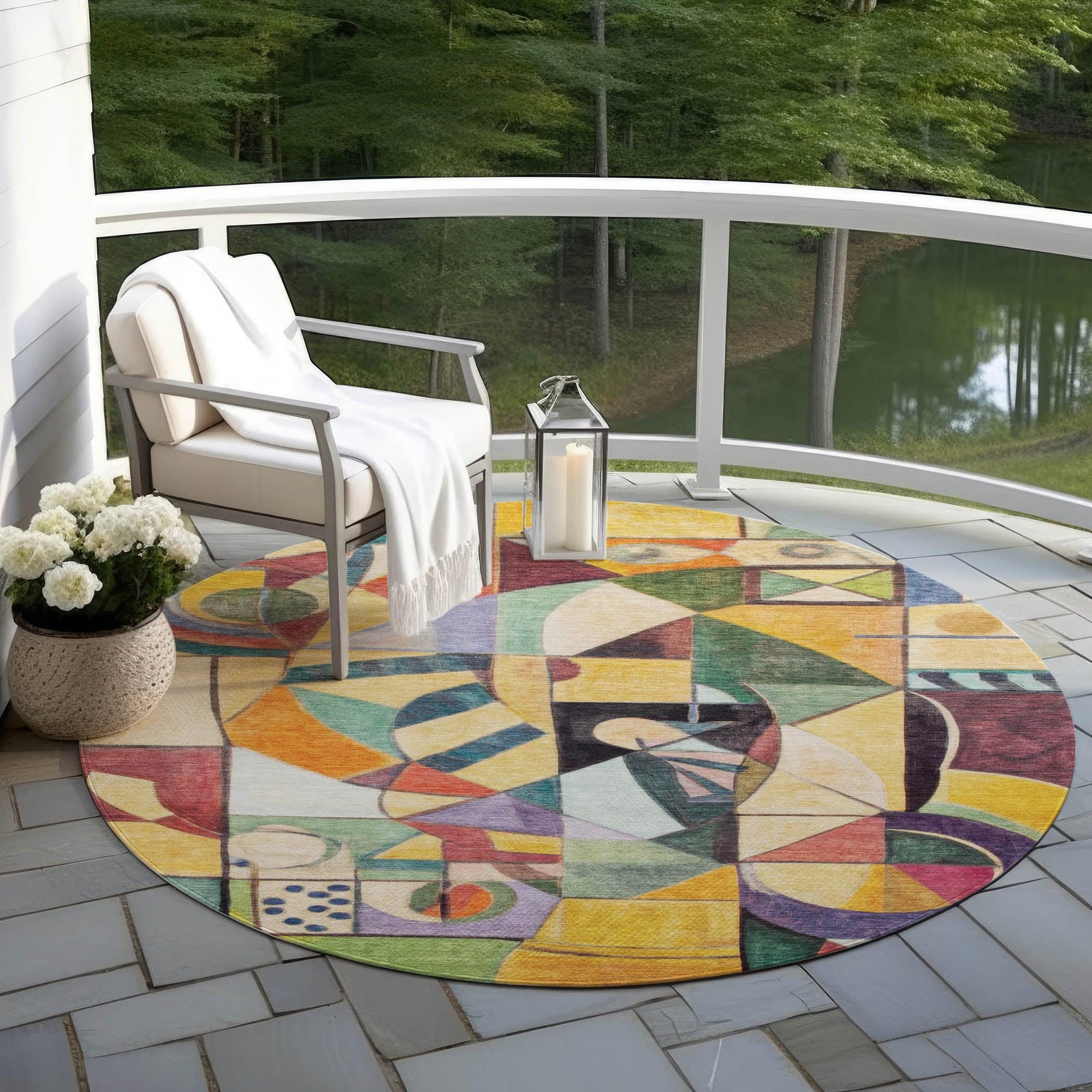 Addison Rugs Jaelius Gold Washable Indoor-Outdoor Rug