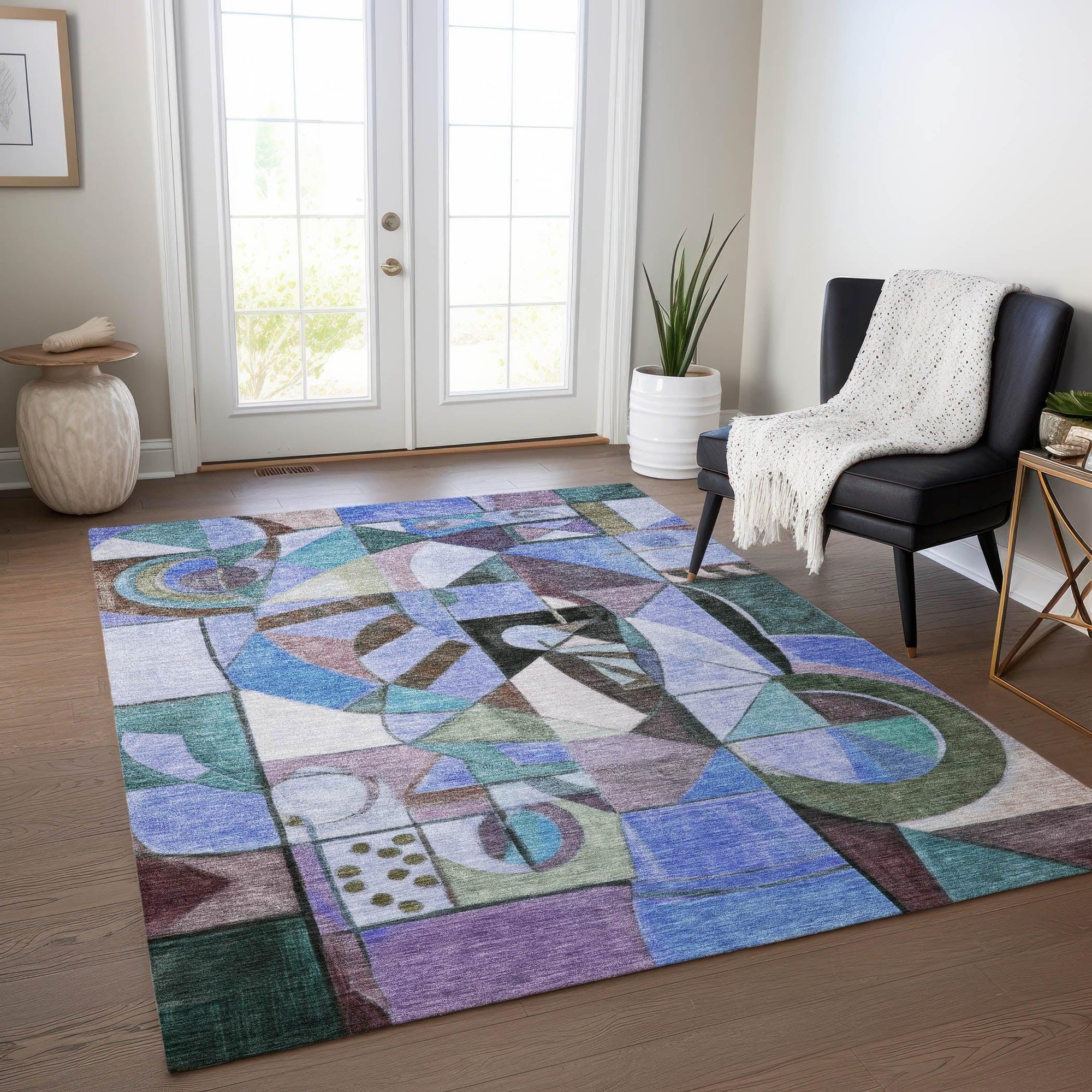 Addison Rugs Jaelius Green Washable Indoor-Outdoor Rug