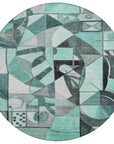 Addison Rugs Jaelius Teal Washable Indoor-Outdoor Rug