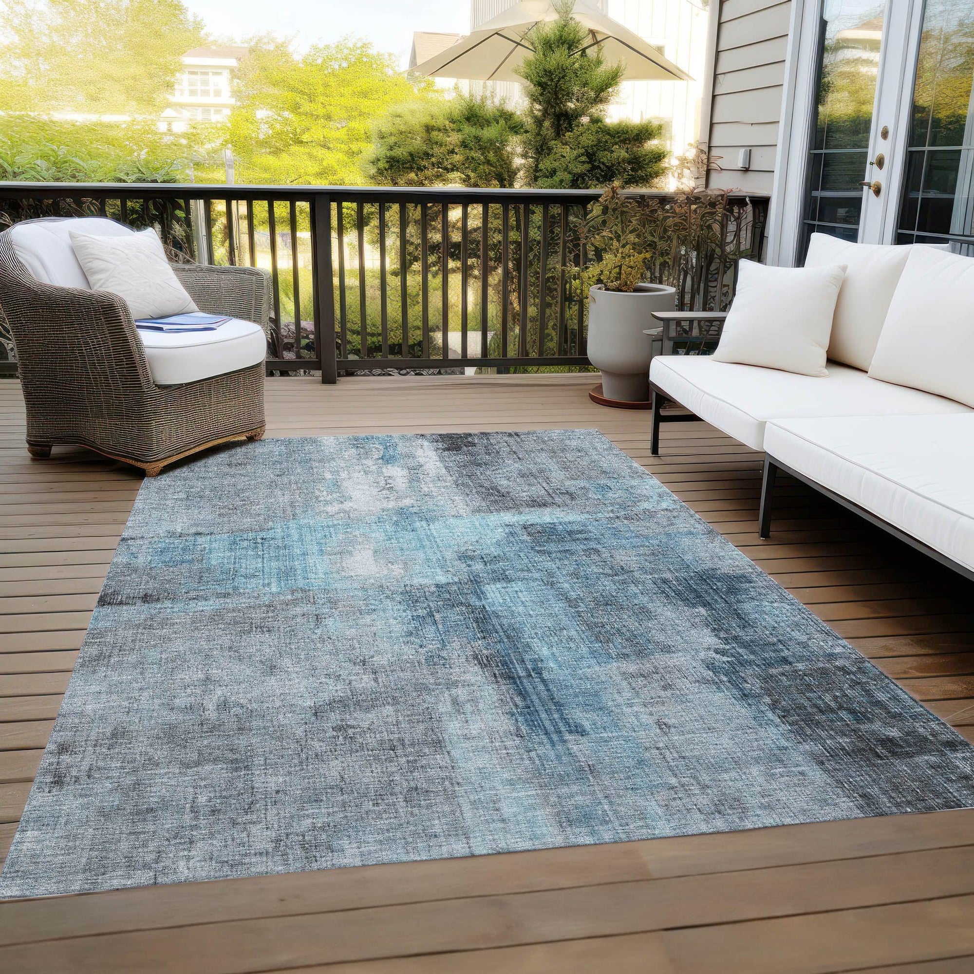 Addison Rugs Jaelor Sky Washable Indoor-Outdoor Rug