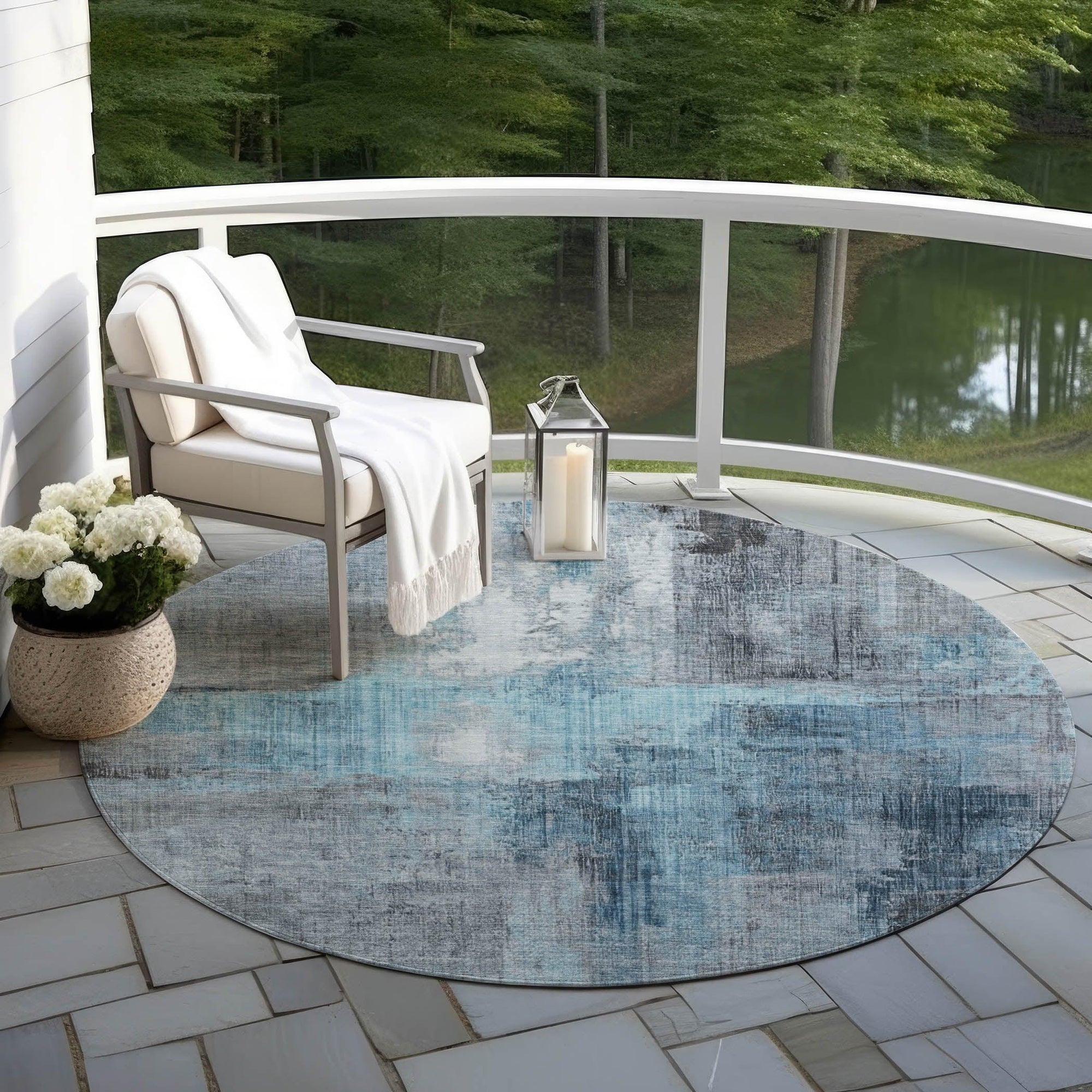 Addison Rugs Jaelor Sky Washable Indoor-Outdoor Rug