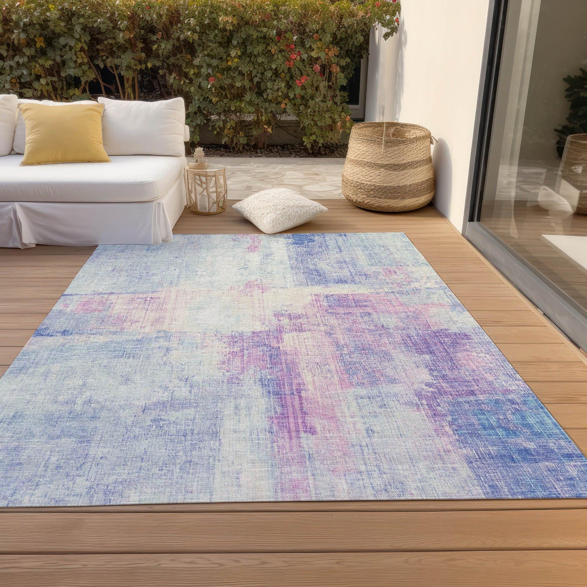 Addison Rugs Jaelor Blue Washable Indoor-Outdoor Rug