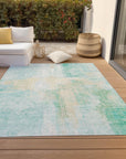 Addison Rugs Jaelor Teal Washable Indoor-Outdoor Rug