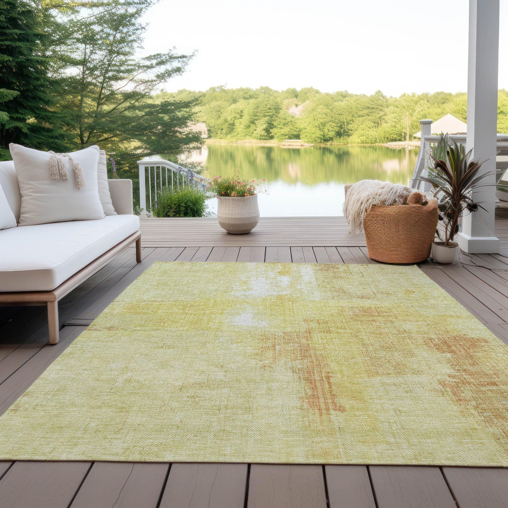 Addison Rugs Jaelor Gold Washable Indoor-Outdoor Rug