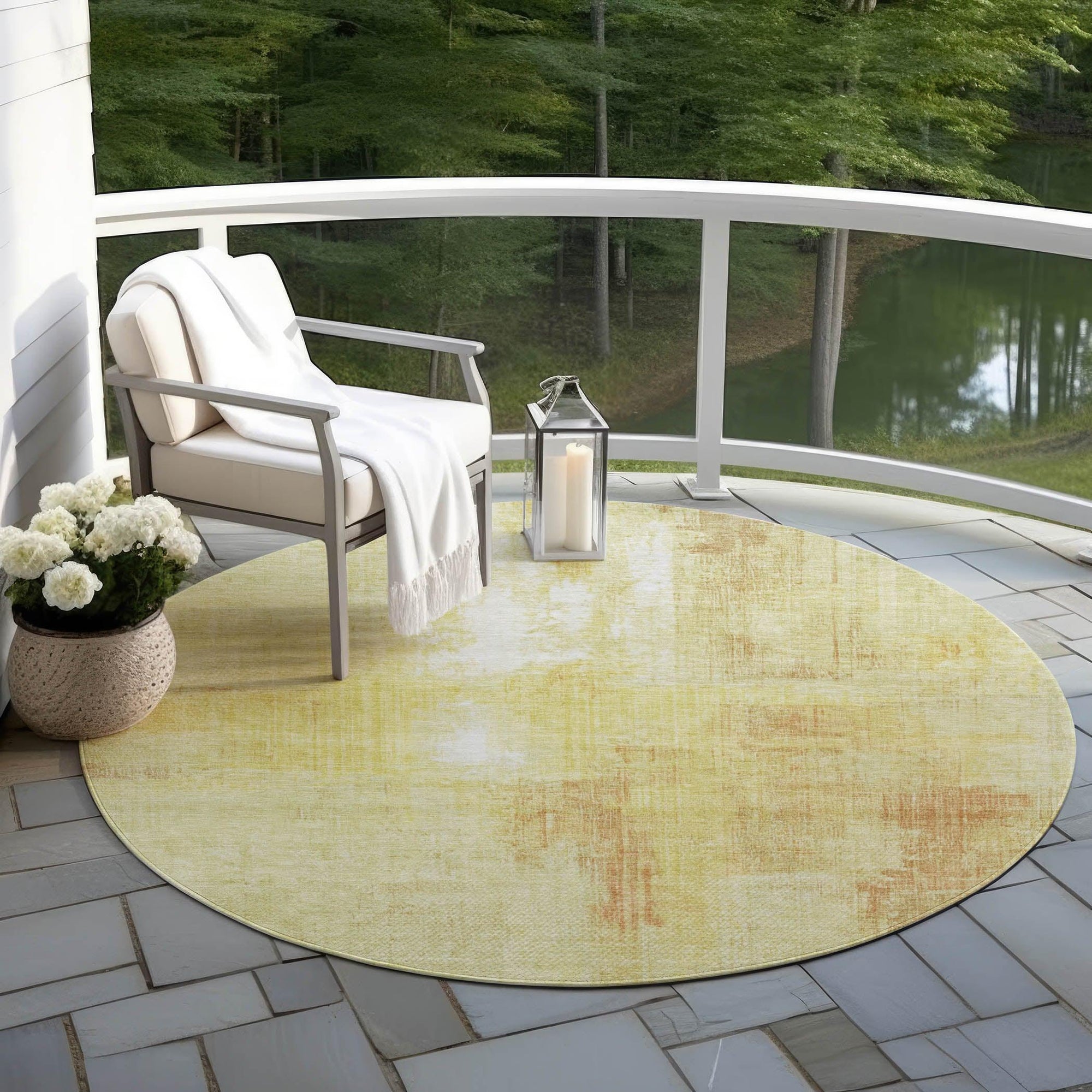 Addison Rugs Jaelor Gold Washable Indoor-Outdoor Rug