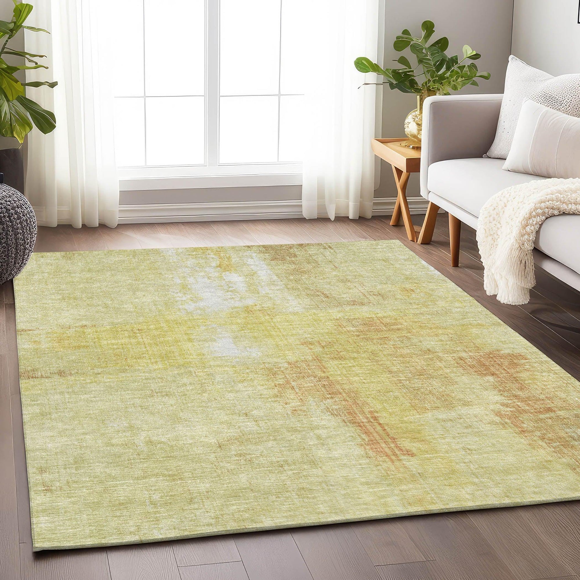 Addison Rugs Jaelor Gold Washable Indoor-Outdoor Rug