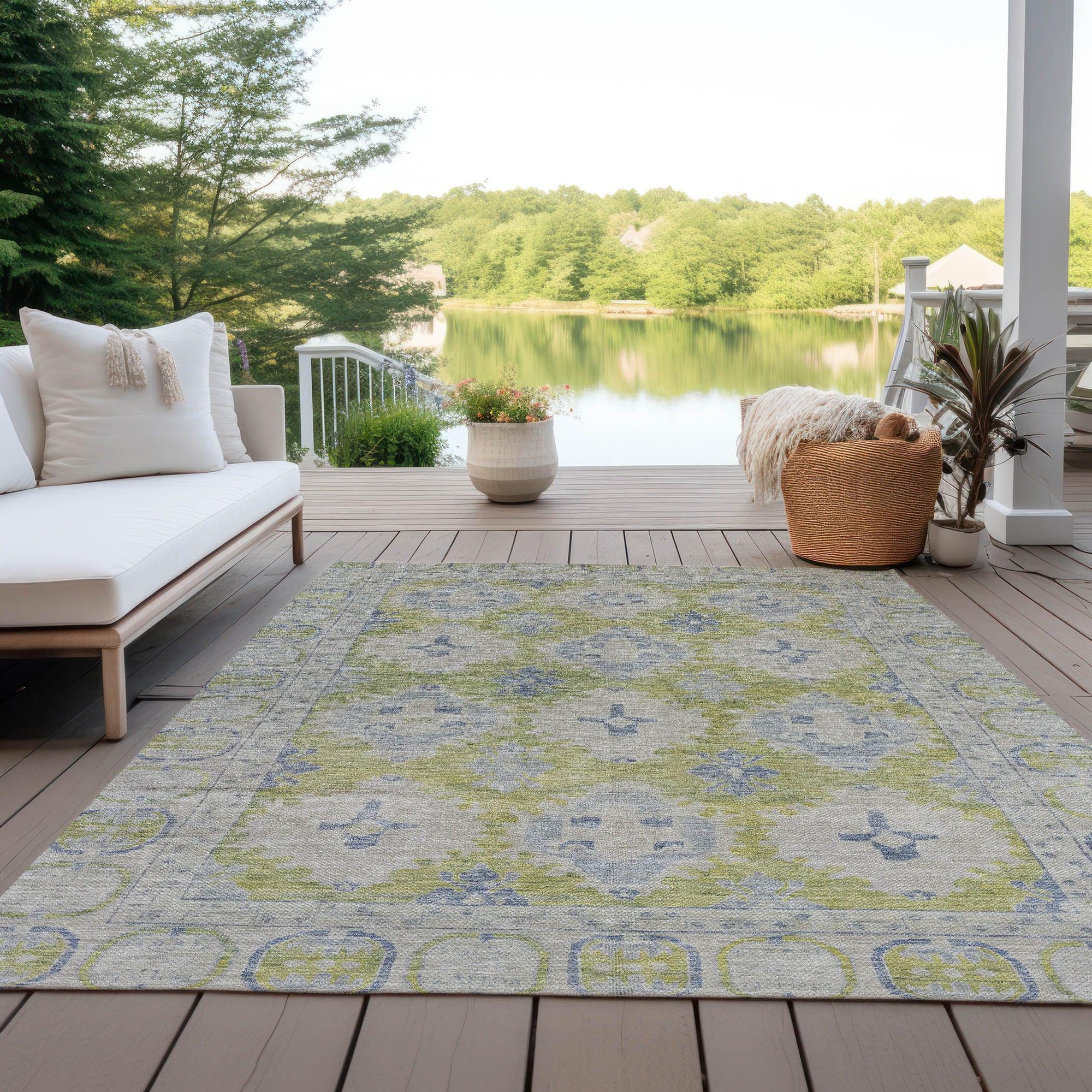 Addison Rugs Jaelora Green Washable Indoor-Outdoor Rug