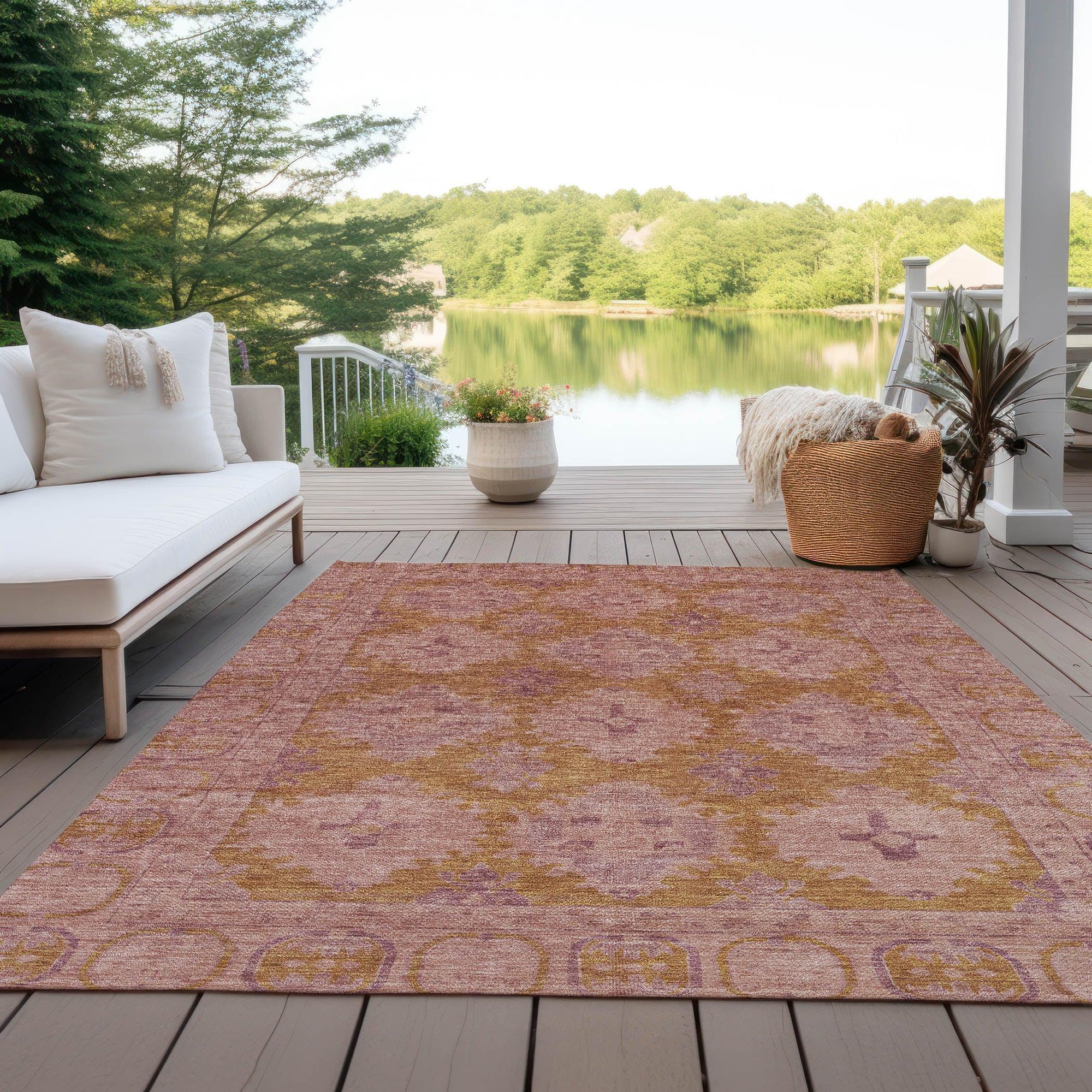 Addison Rugs Jaelora Pink Washable Indoor-Outdoor Rug