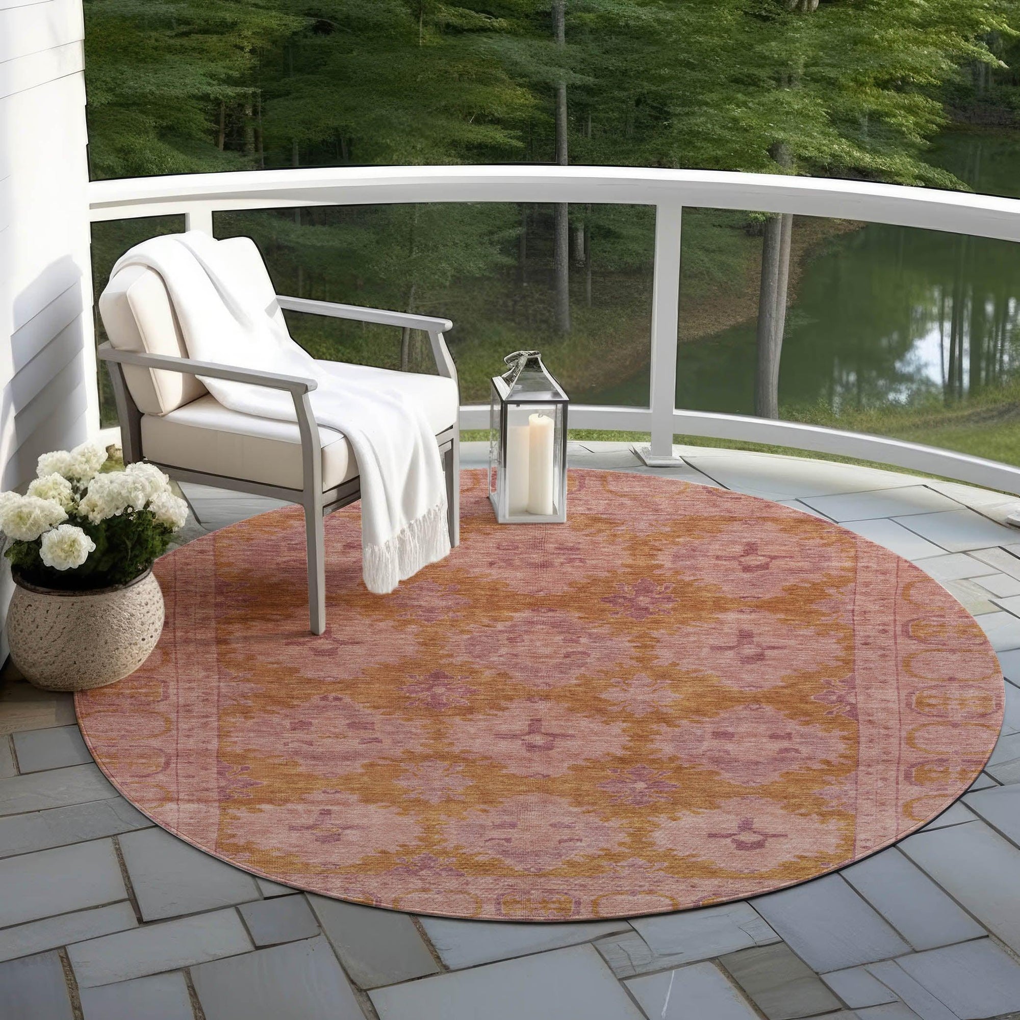 Addison Rugs Jaelora Pink Washable Indoor-Outdoor Rug