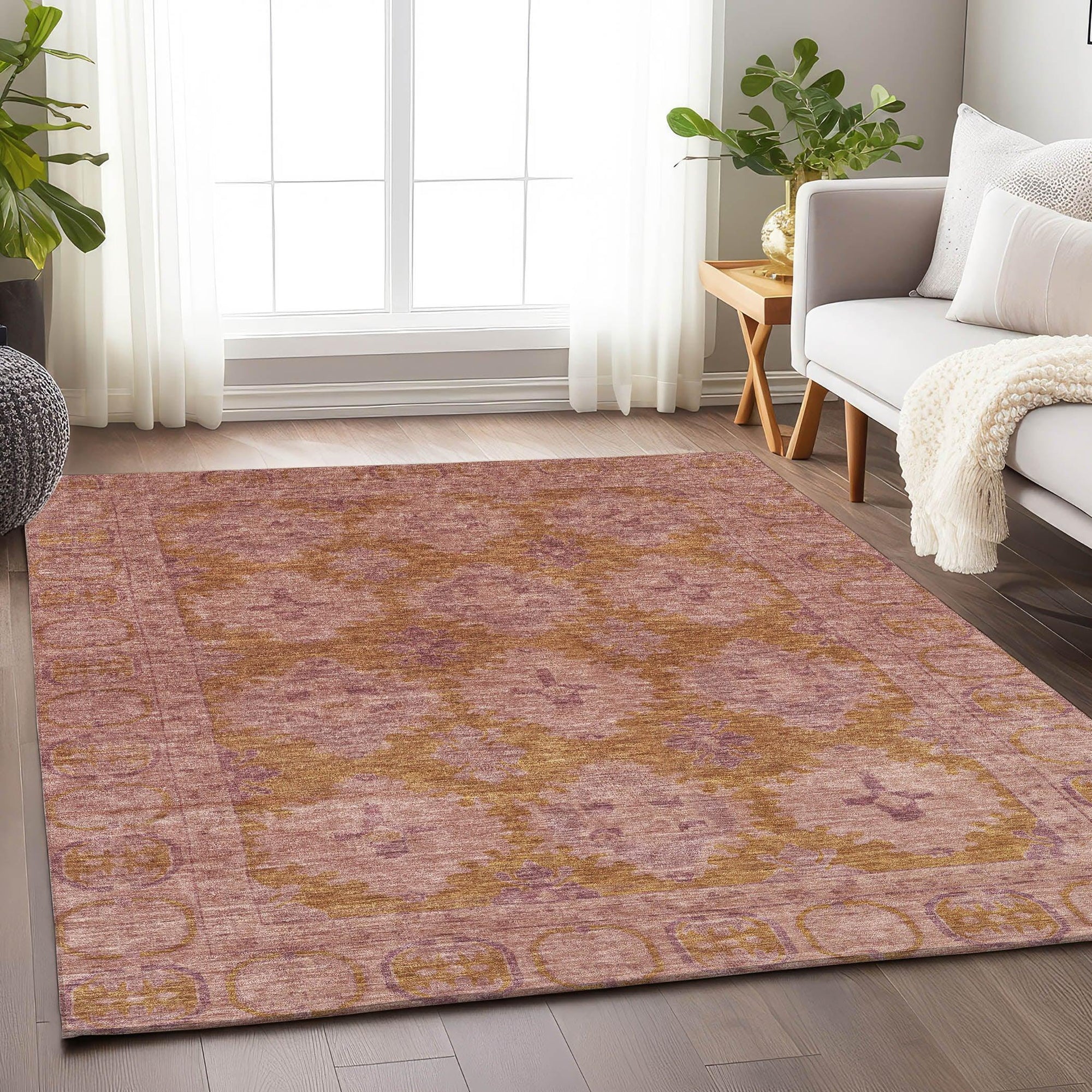 Addison Rugs Jaelora Pink Washable Indoor-Outdoor Rug