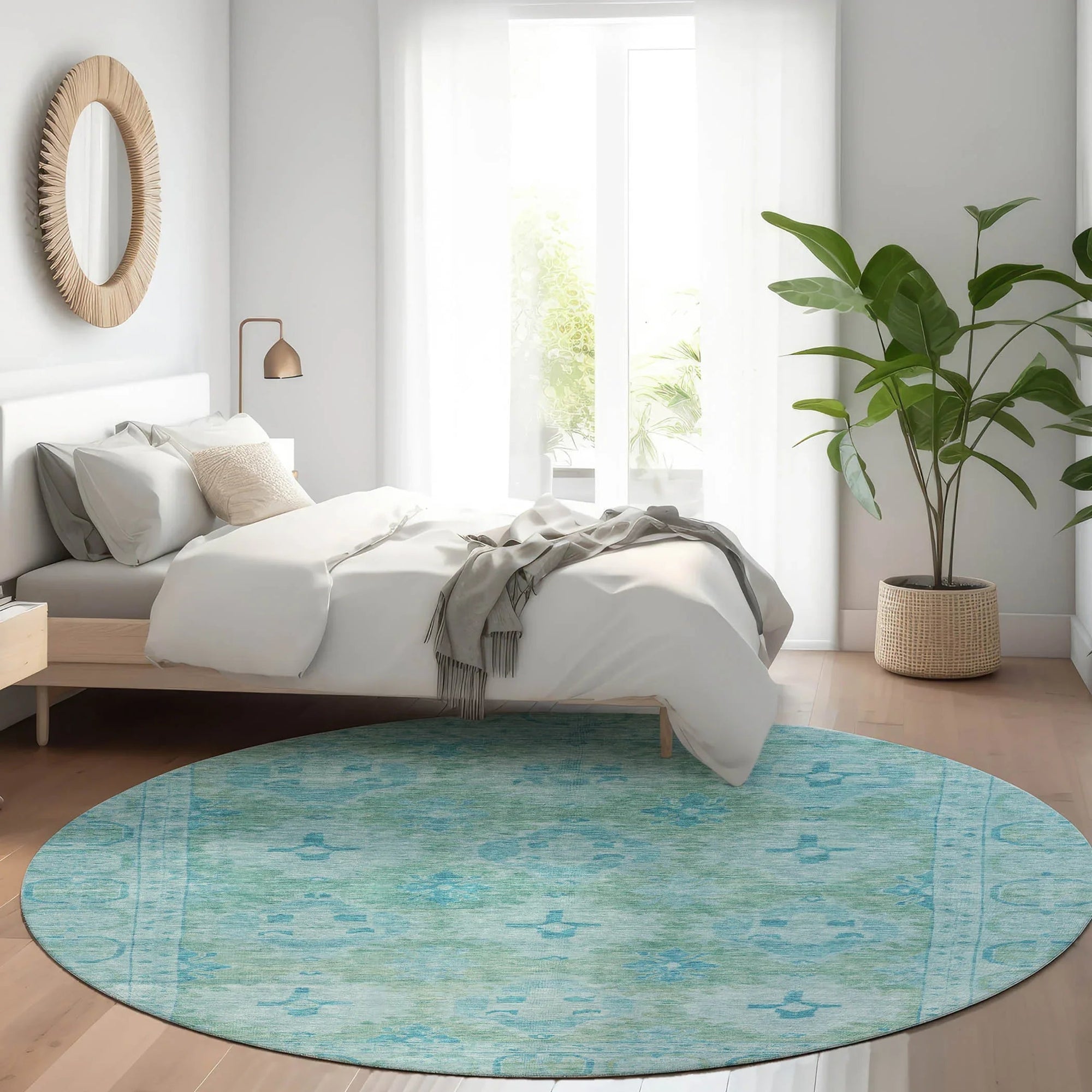Addison Rugs Jaelora Teal Washable Indoor-Outdoor Rug