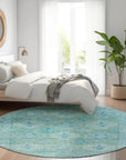 Addison Rugs Jaelora Teal Washable Indoor-Outdoor Rug
