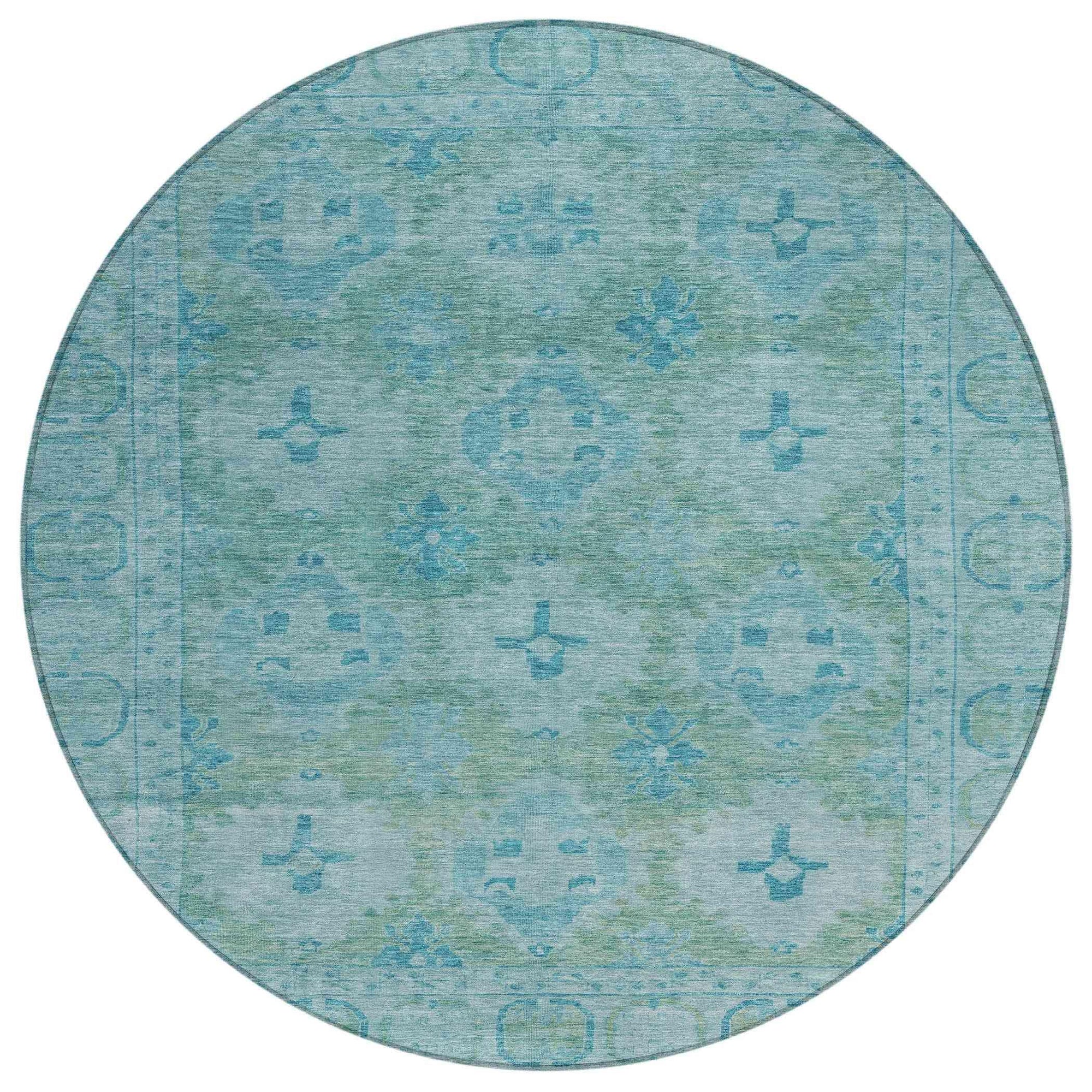 Addison Rugs Jaelora Teal Washable Indoor-Outdoor Rug