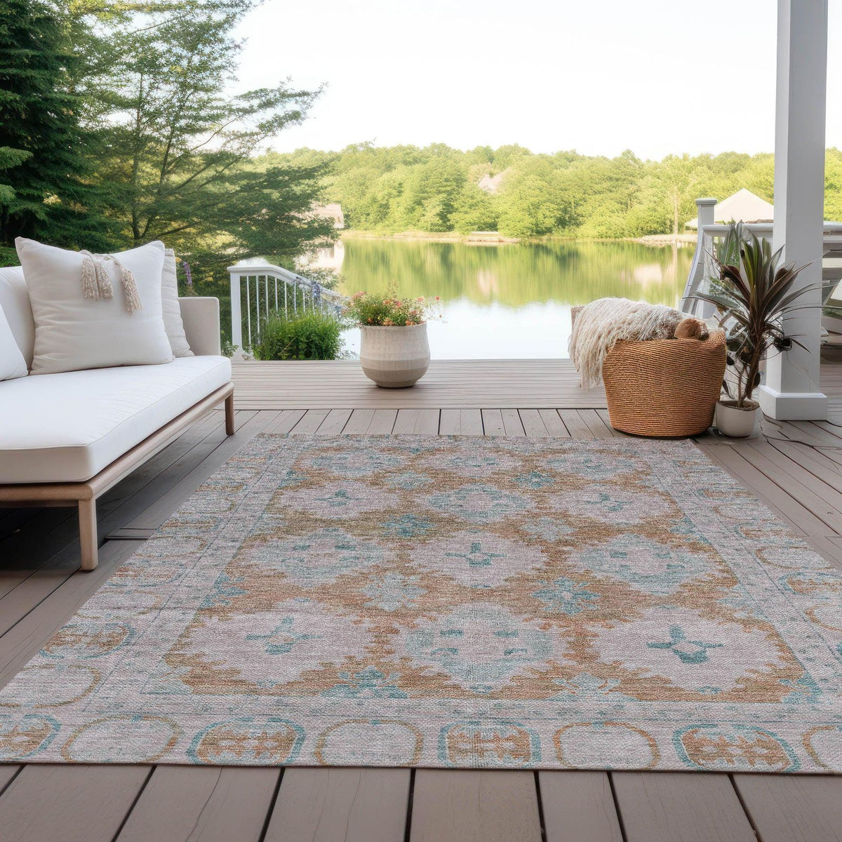 Addison Rugs Jaelora Orange Washable Indoor-Outdoor Rug