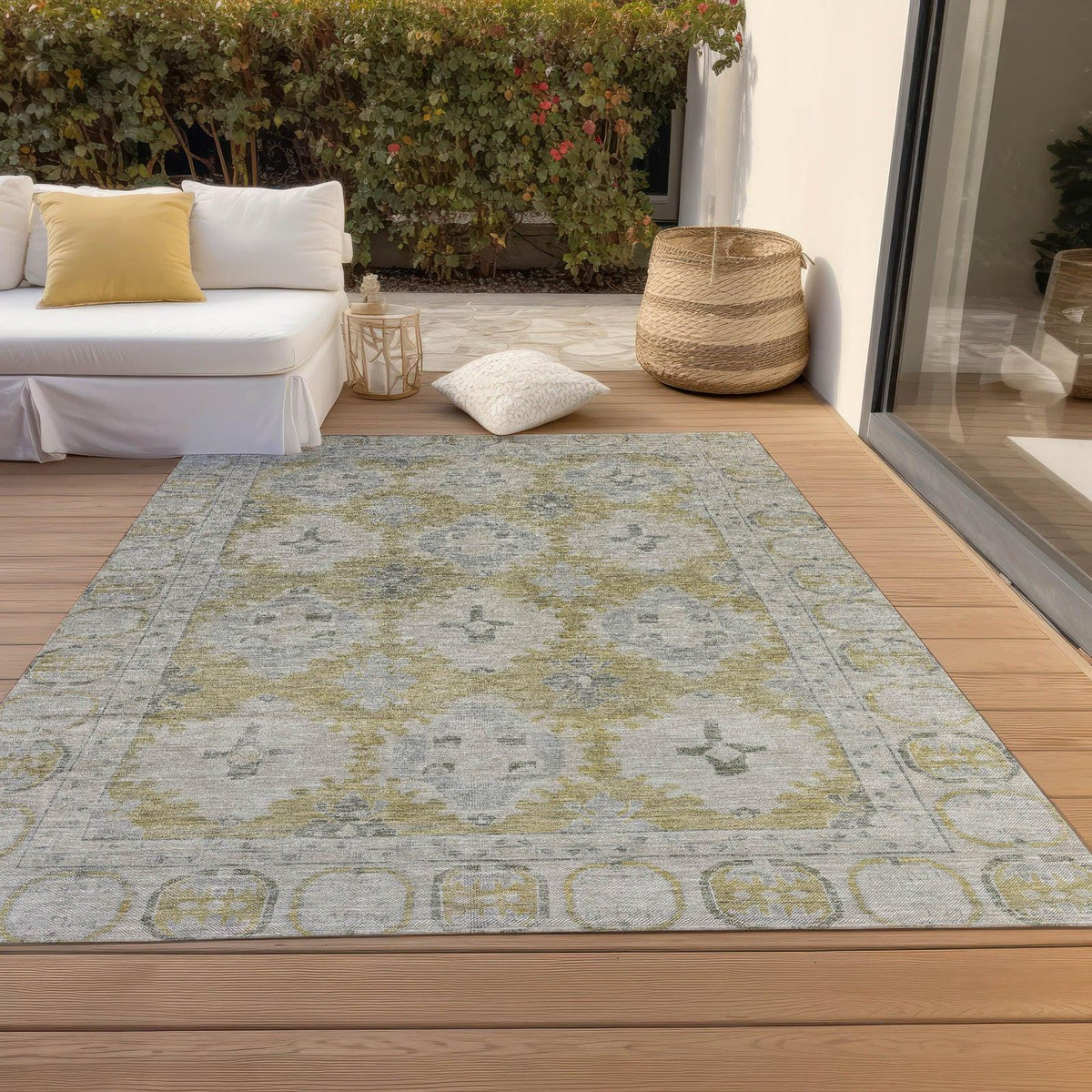 Addison Rugs Jaelora Gold Washable Indoor-Outdoor Rug