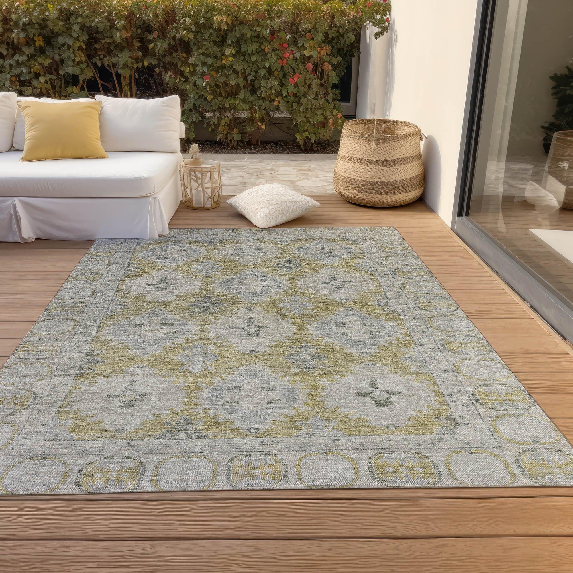 Addison Rugs Jaelora Gold Washable Indoor-Outdoor Rug