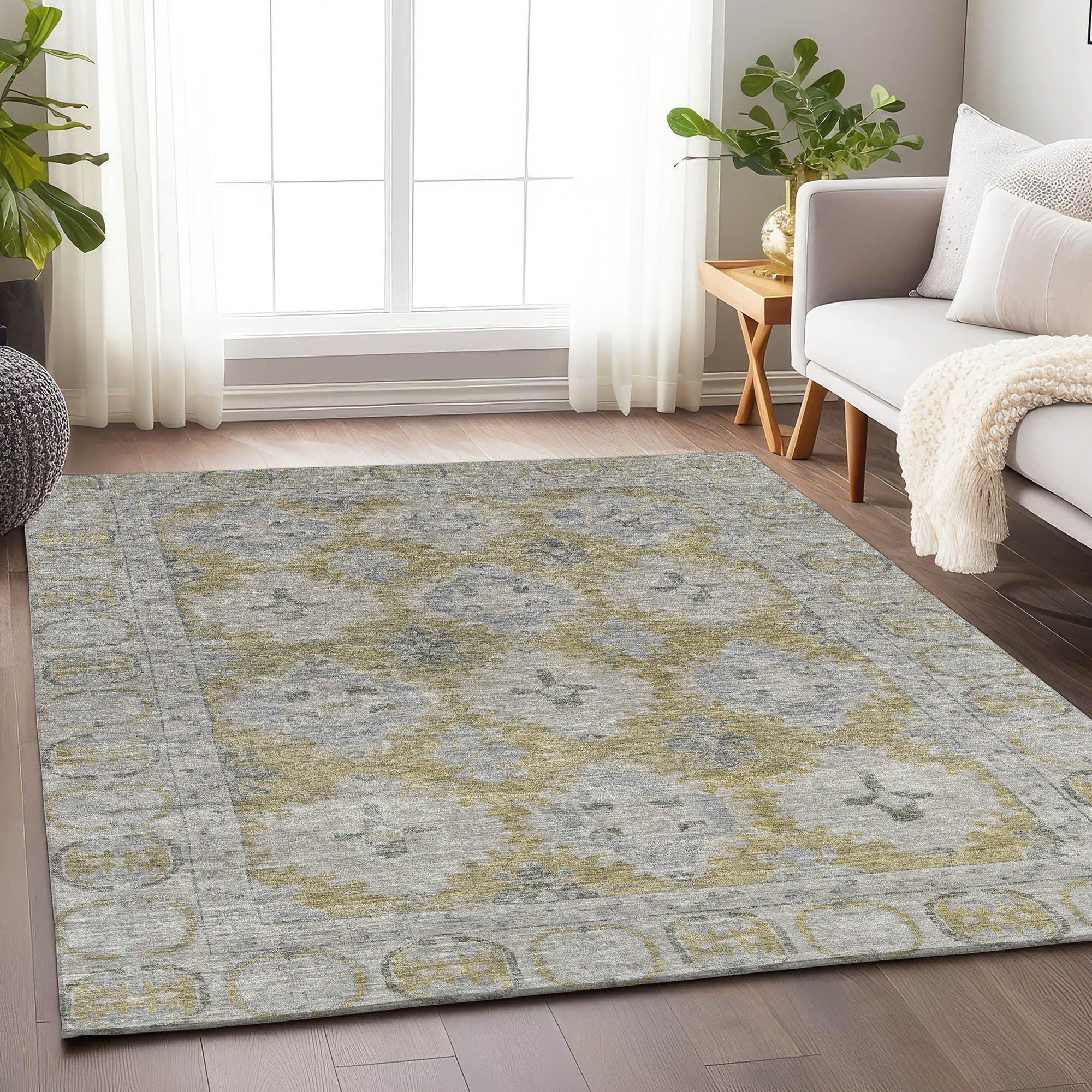 Addison Rugs Jaelora Gold Washable Indoor-Outdoor Rug