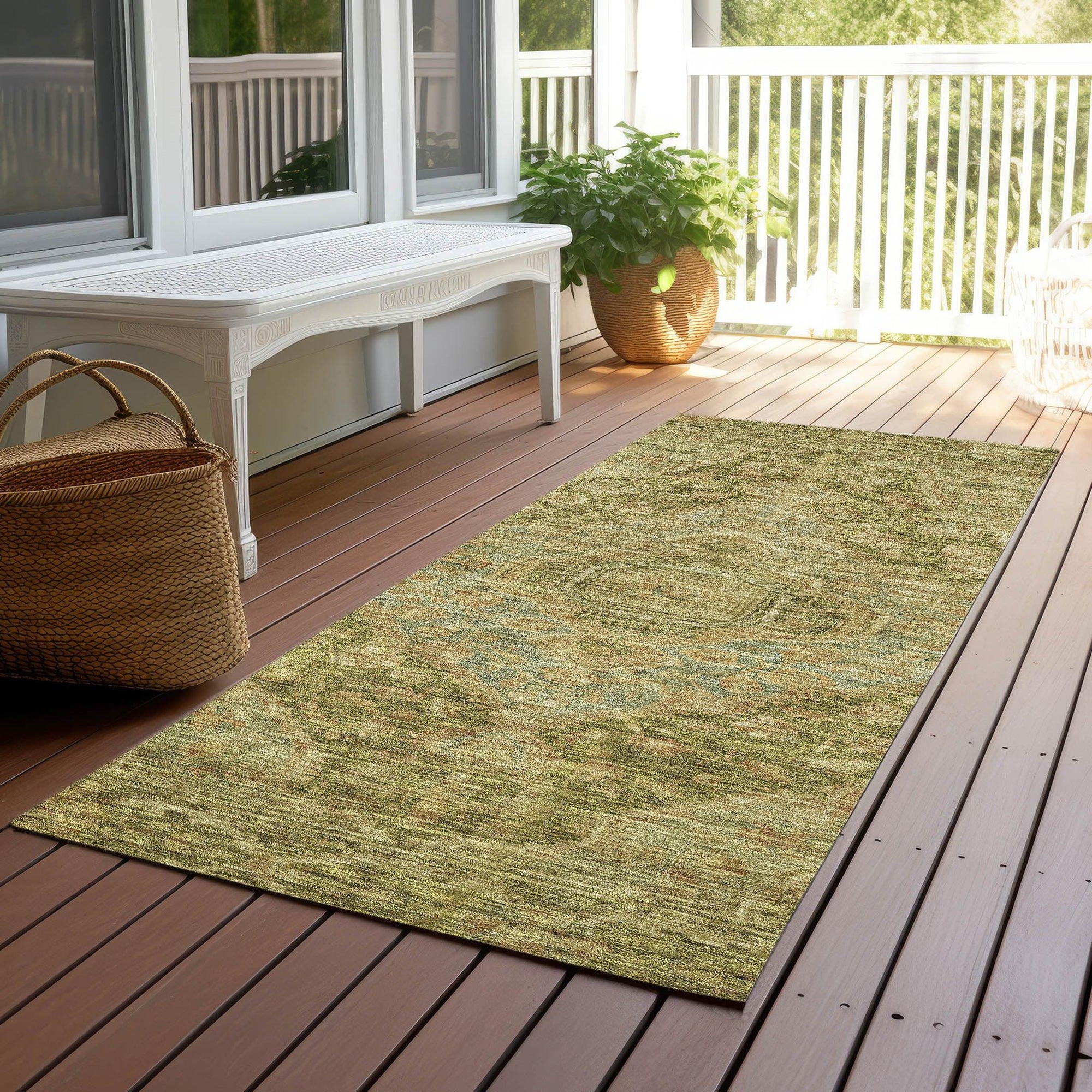 Addison Rugs Kaelanor Aloe Washable Indoor-Outdoor Rug