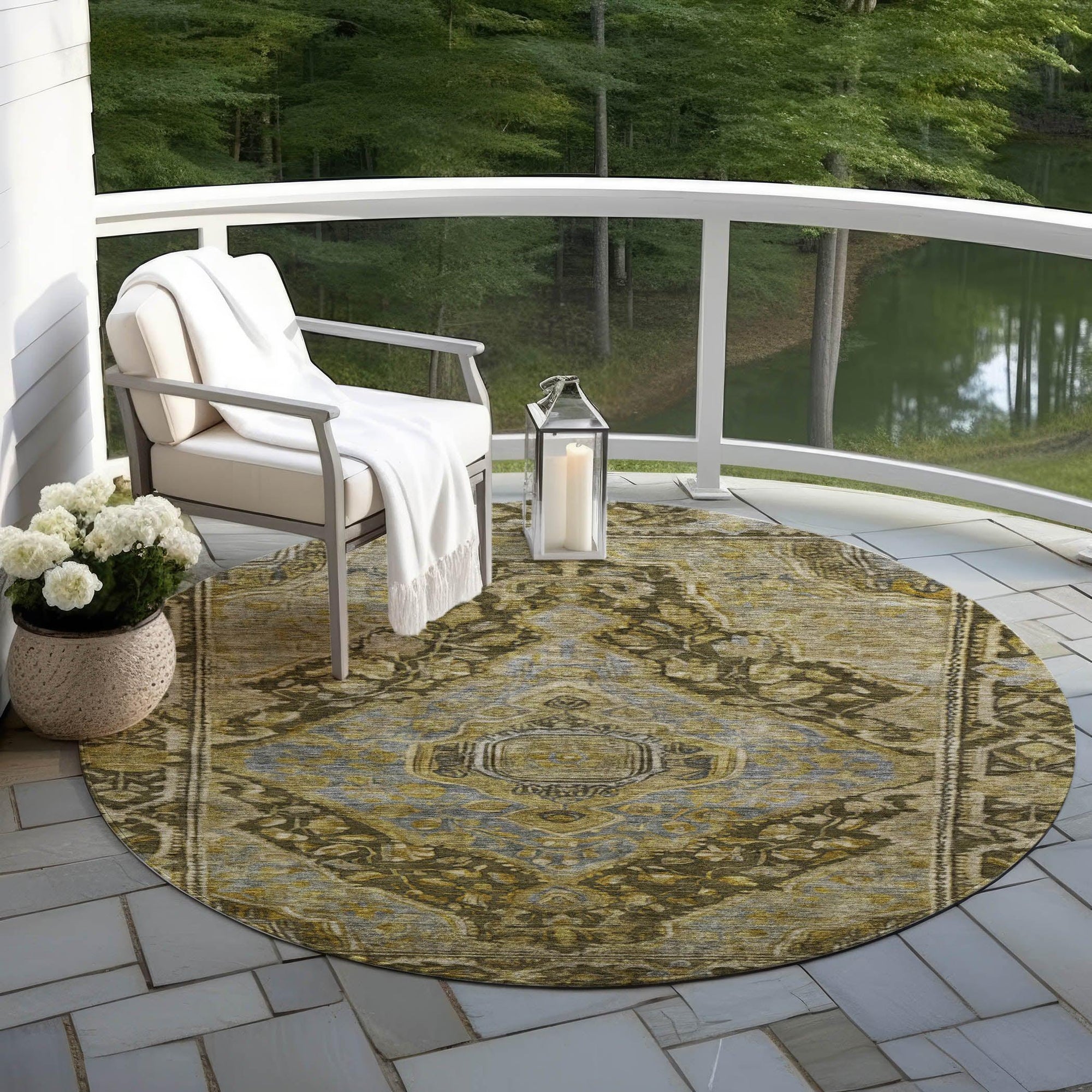 Addison Rugs Kaelanor Brown Washable Indoor-Outdoor Rug