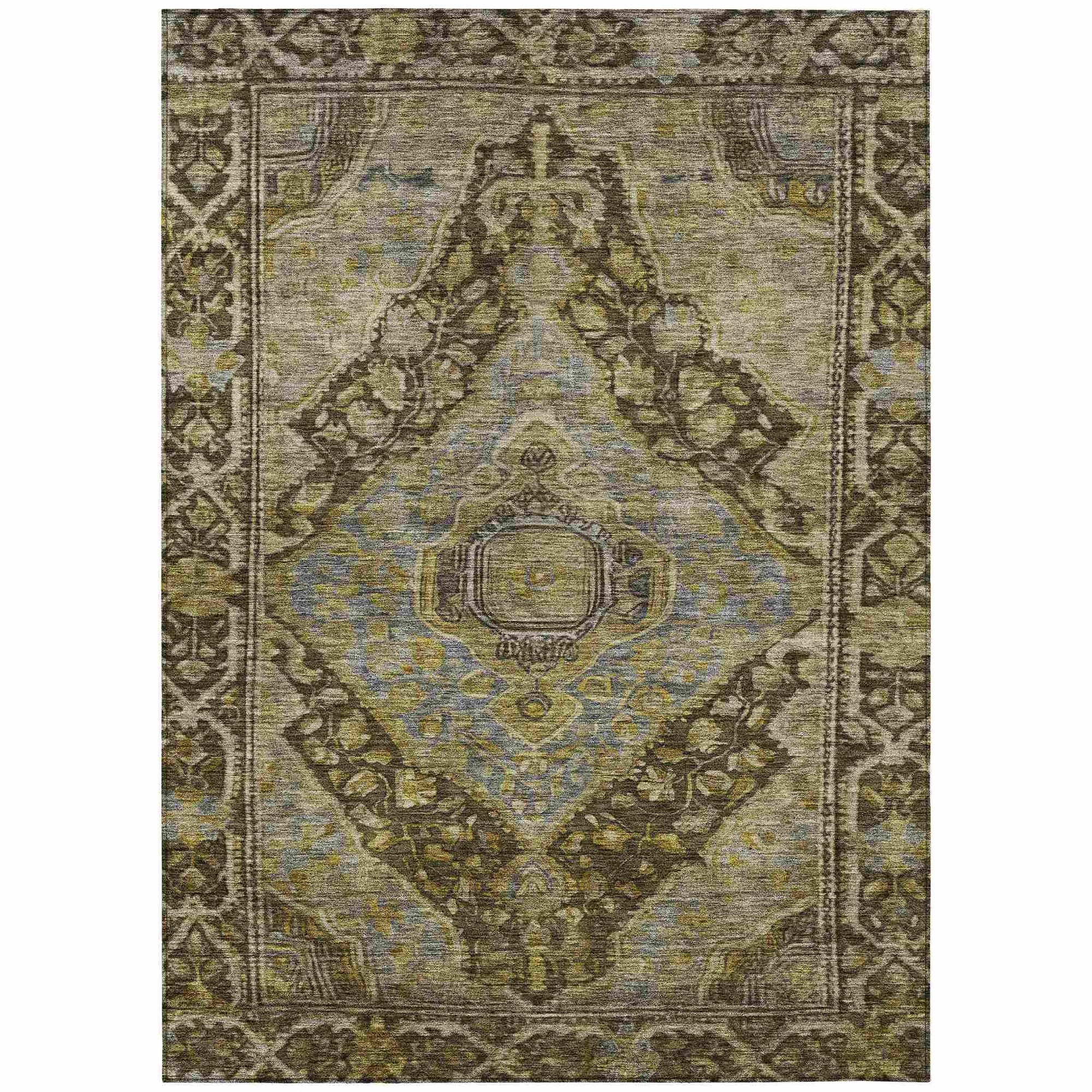 Addison Rugs Kaelanor Brown Washable Indoor-Outdoor Rug