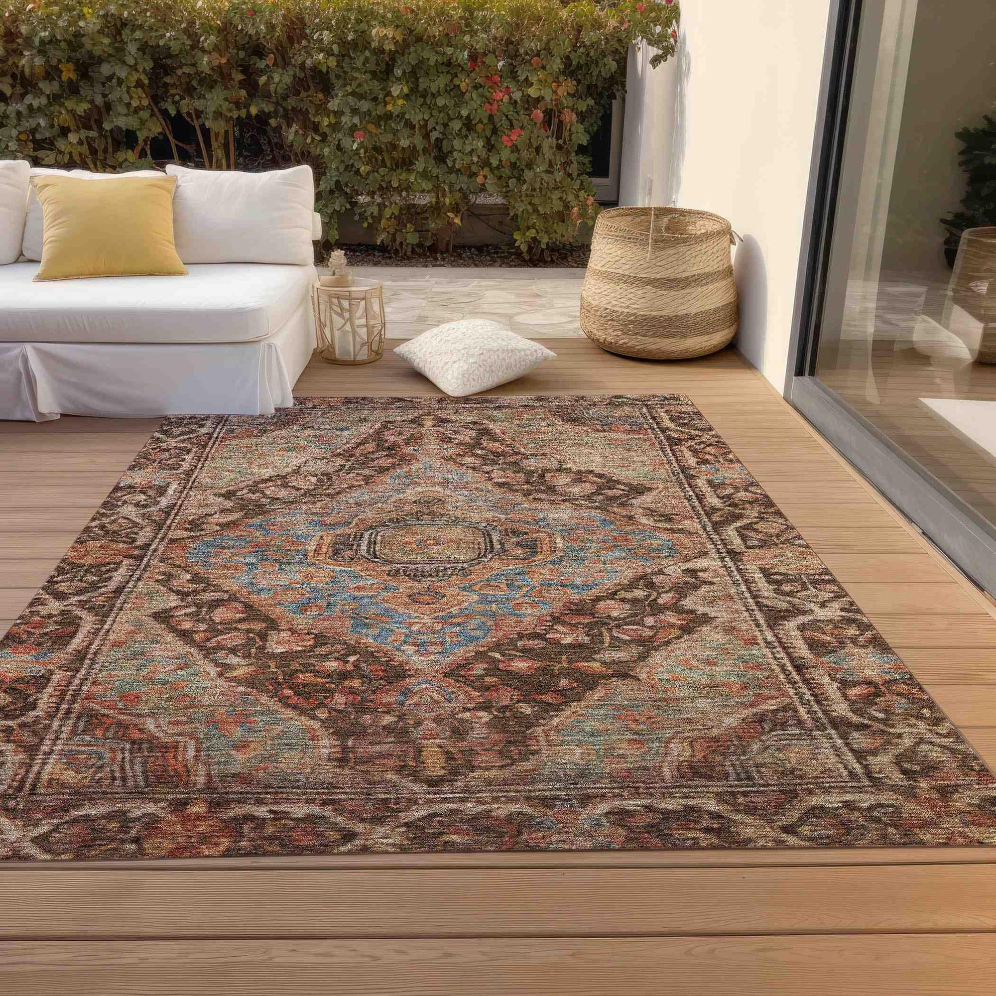 Addison Rugs Kaelanor Chocolate Washable Indoor-Outdoor Rug