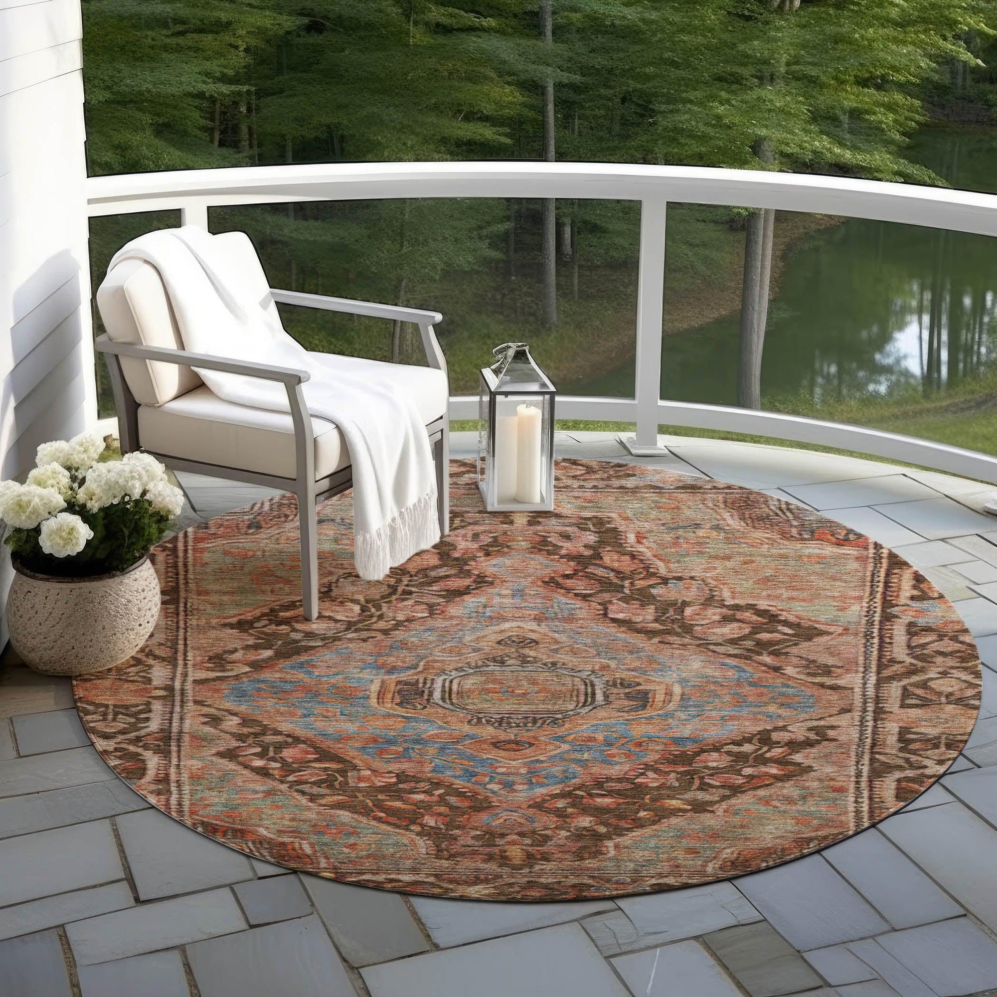 Addison Rugs Kaelanor Chocolate Washable Indoor-Outdoor Rug