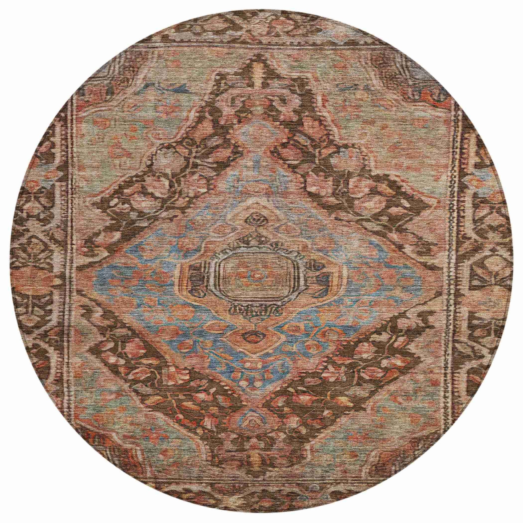 Addison Rugs Kaelanor Chocolate Washable Indoor-Outdoor Rug
