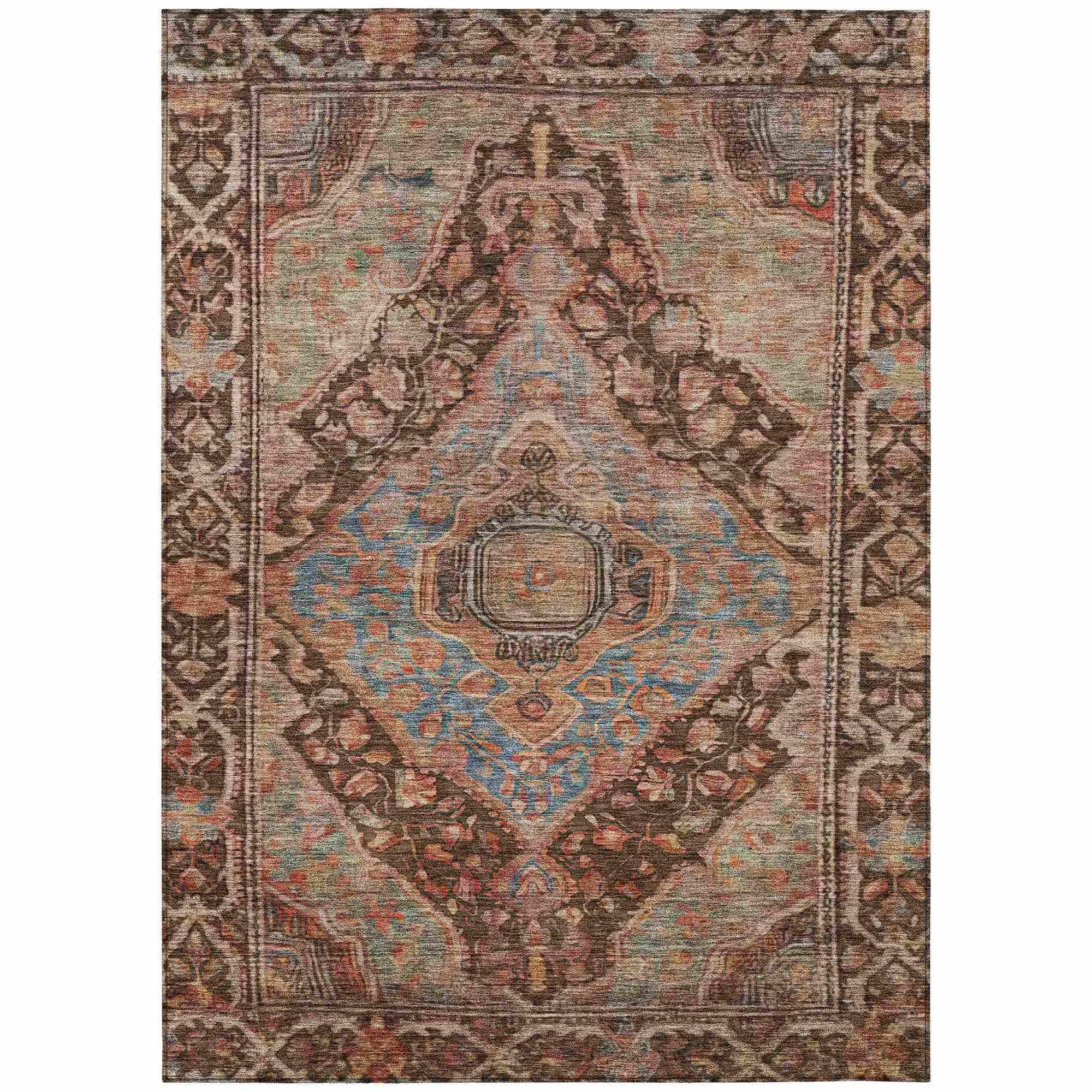 Addison Rugs Kaelanor Chocolate Washable Indoor-Outdoor Rug
