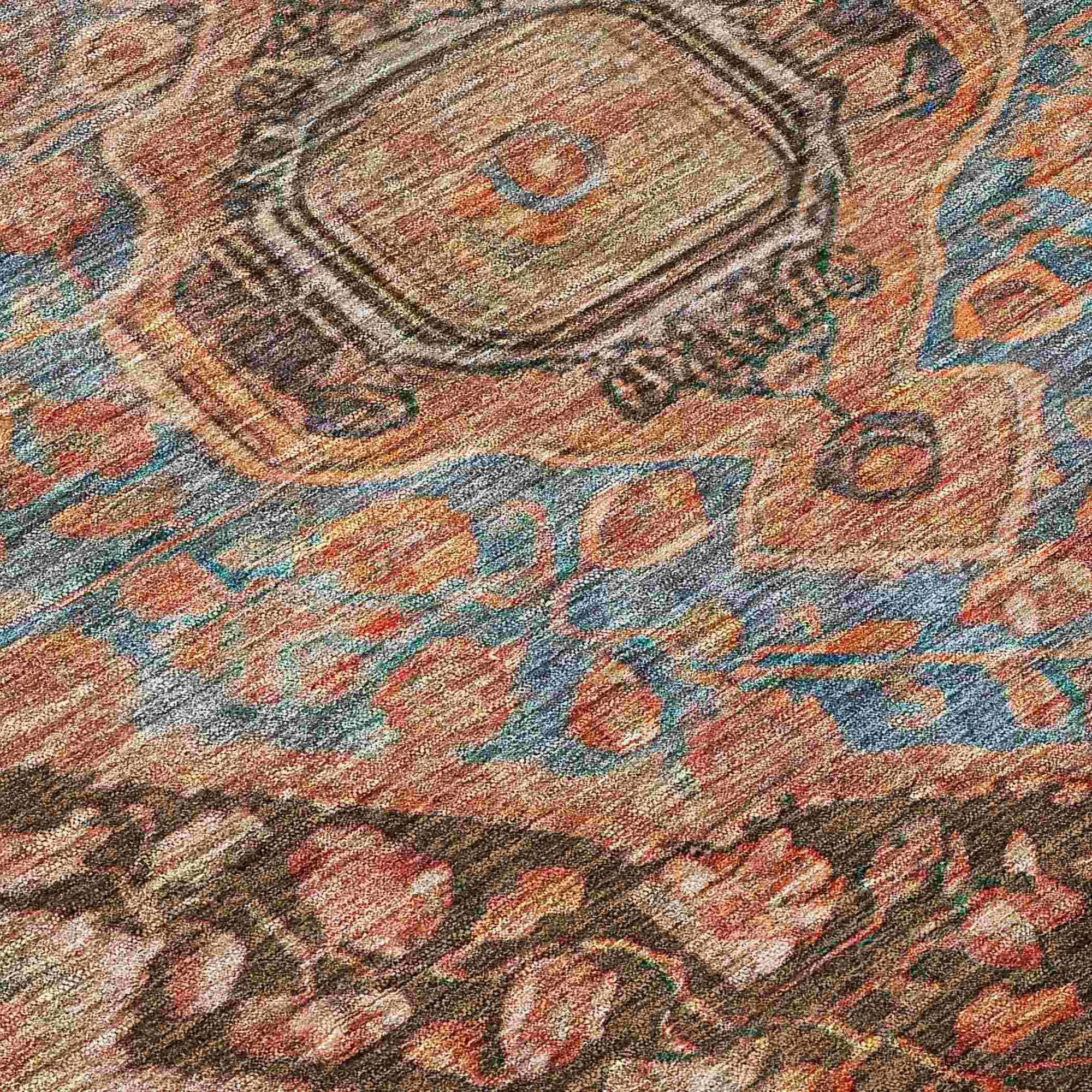 Addison Rugs Kaelanor Chocolate Washable Indoor-Outdoor Rug