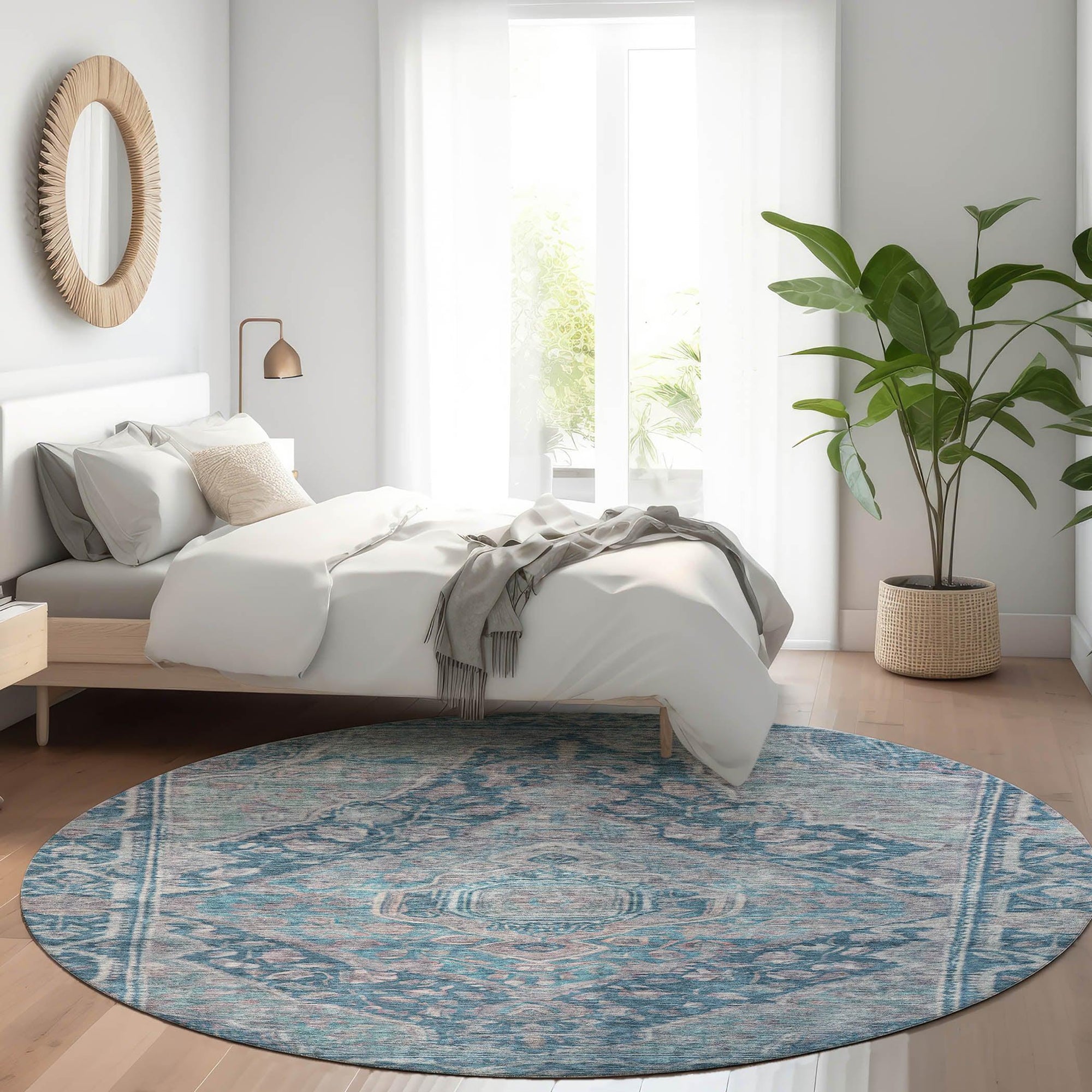 Addison Rugs Kaelanor Blue Washable Indoor-Outdoor Rug