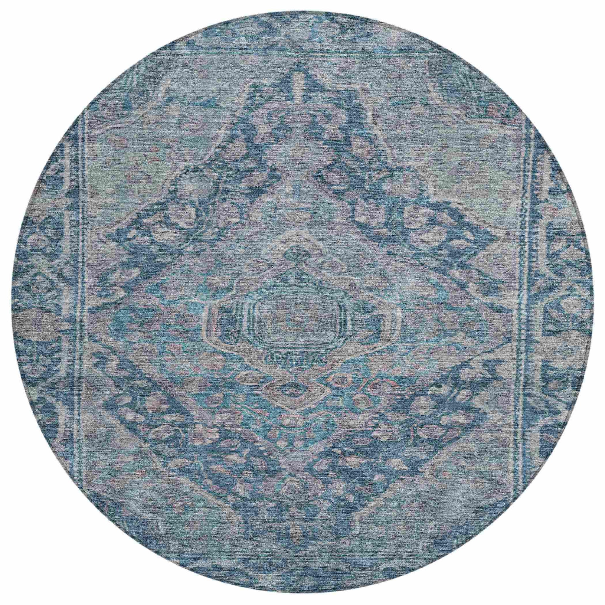Addison Rugs Kaelanor Blue Washable Indoor-Outdoor Rug