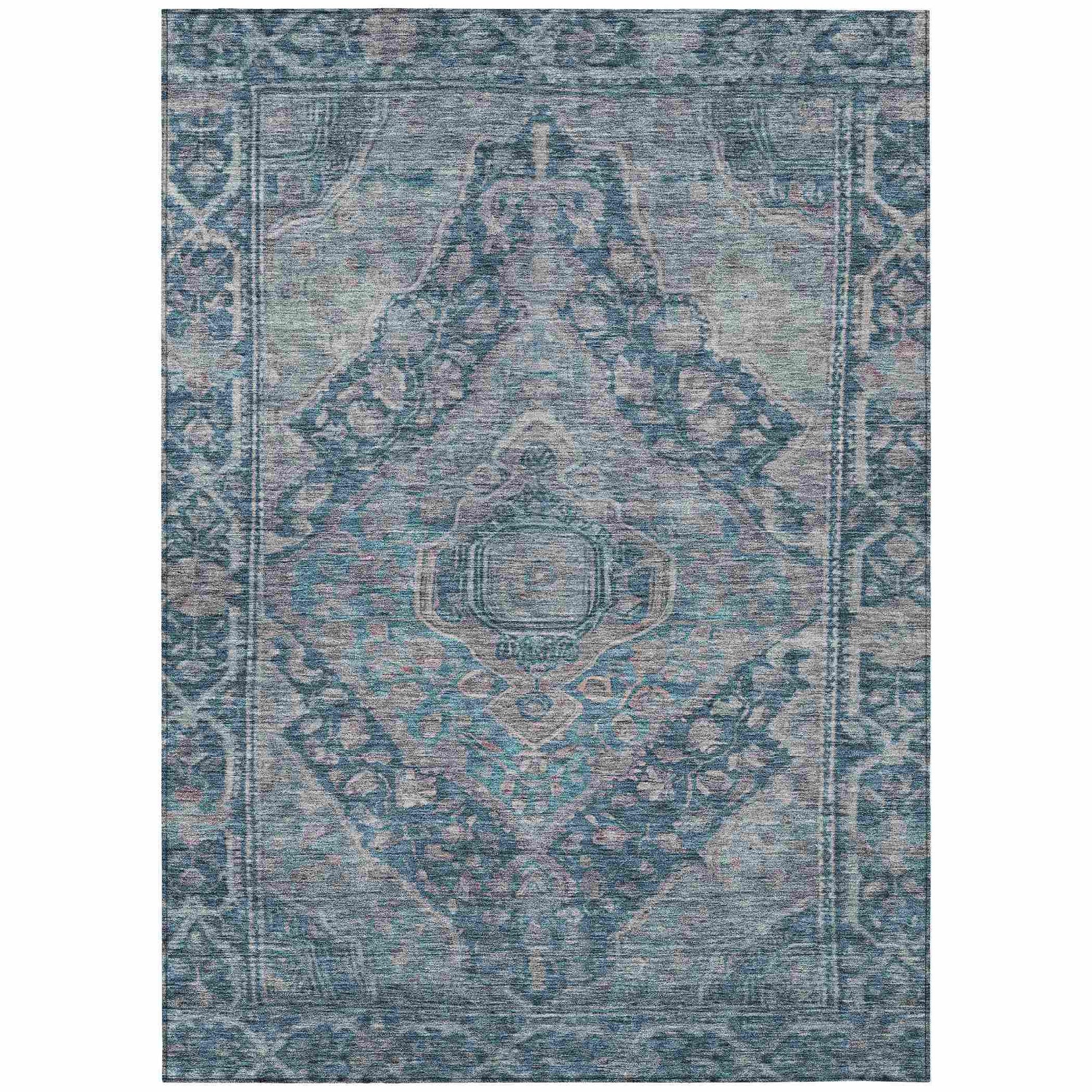 Addison Rugs Kaelanor Blue Washable Indoor-Outdoor Rug