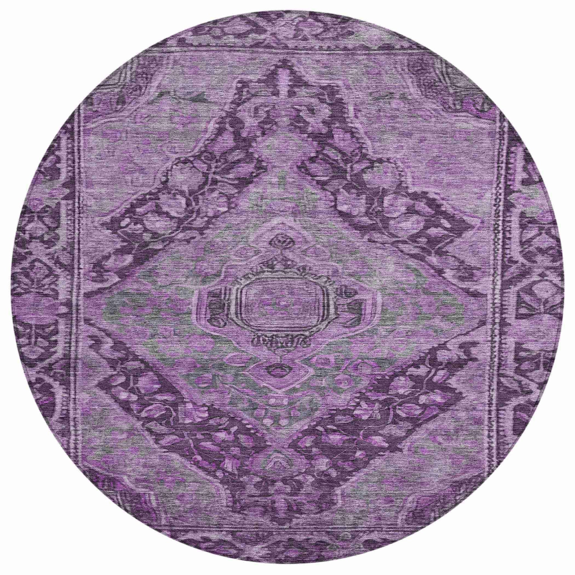 Addison Rugs Kaelanor Purple Washable Indoor-Outdoor Rug