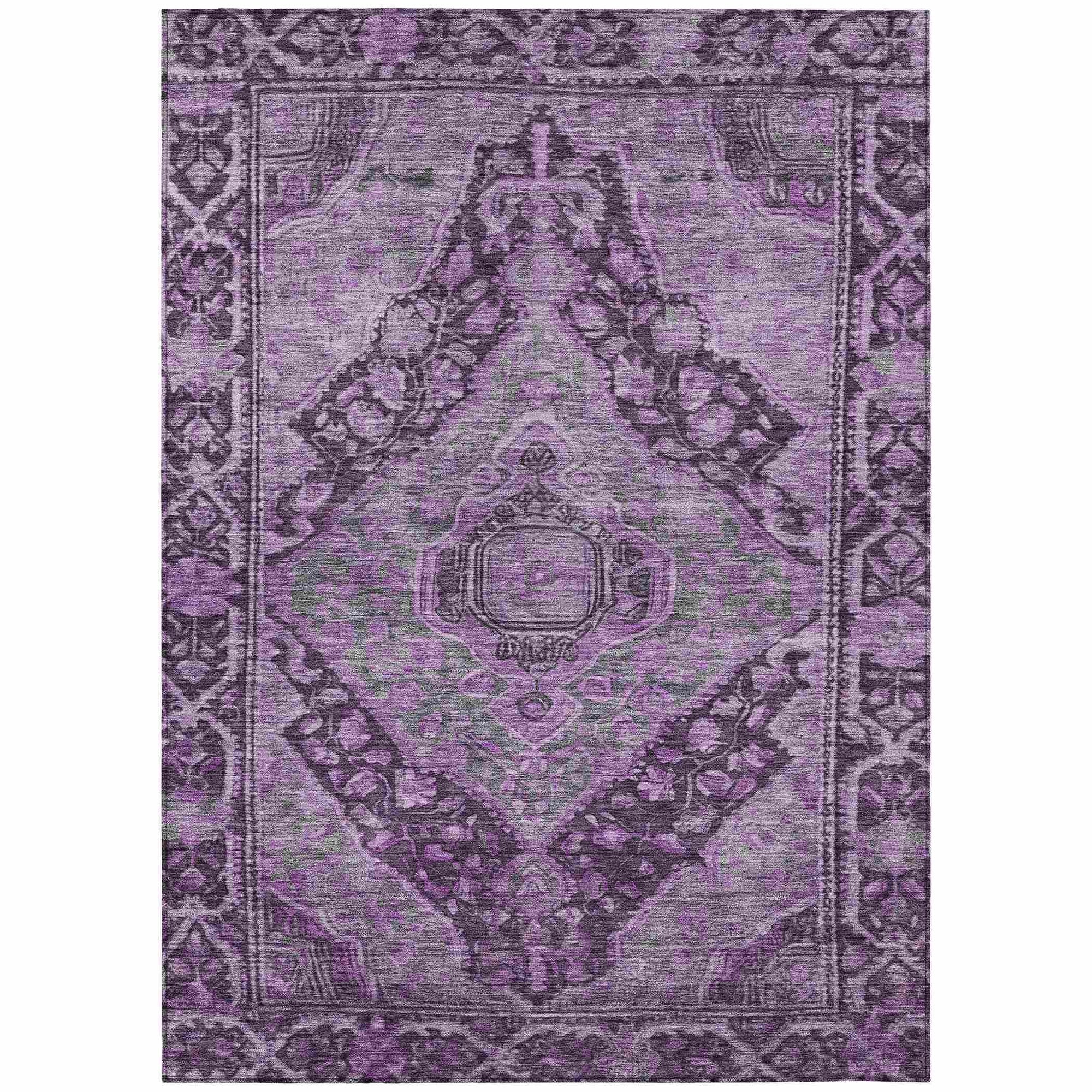Addison Rugs Kaelanor Purple Washable Indoor-Outdoor Rug