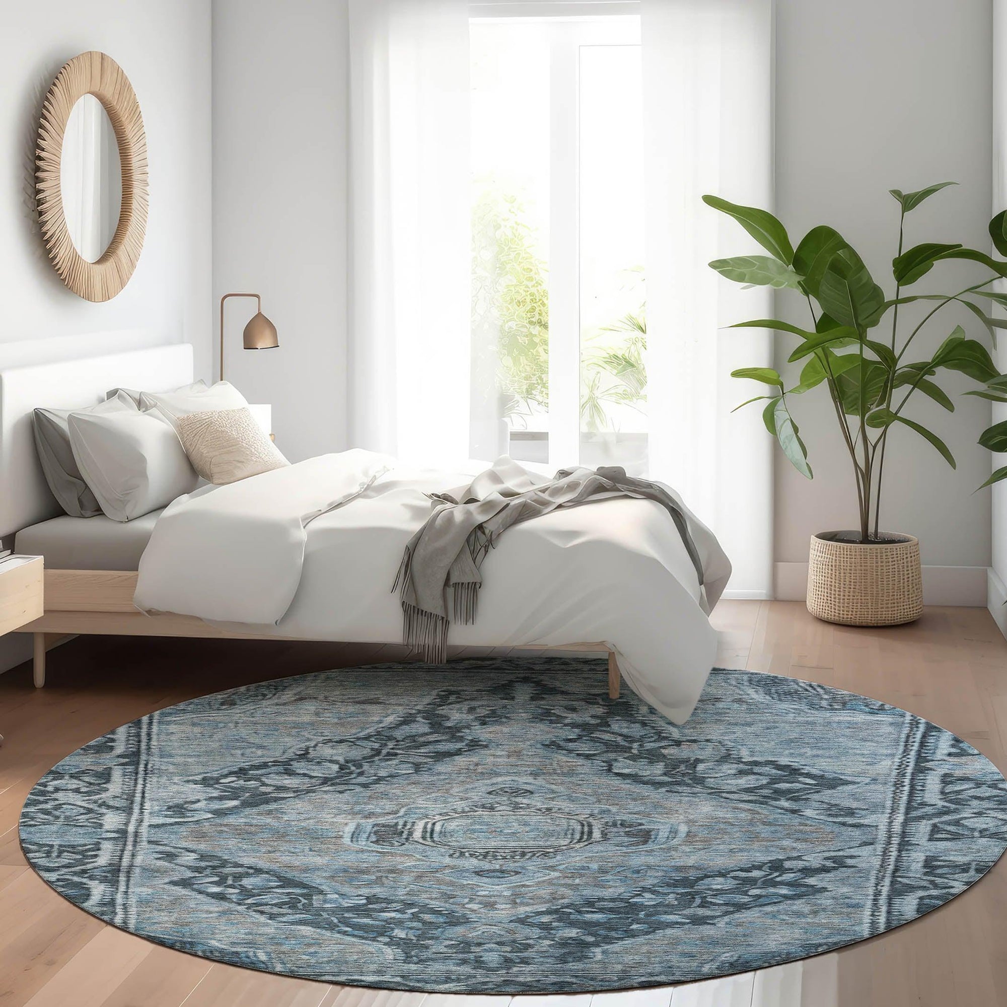 Addison Rugs Kaelanor Navy Washable Indoor-Outdoor Rug