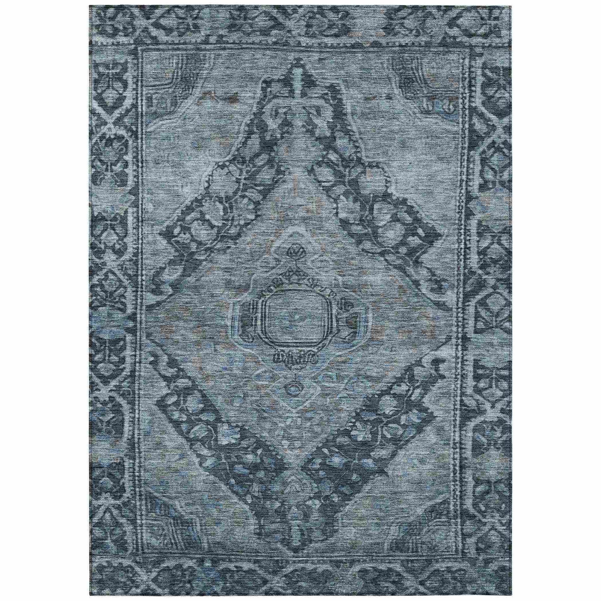 Addison Rugs Kaelanor Navy Washable Indoor-Outdoor Rug