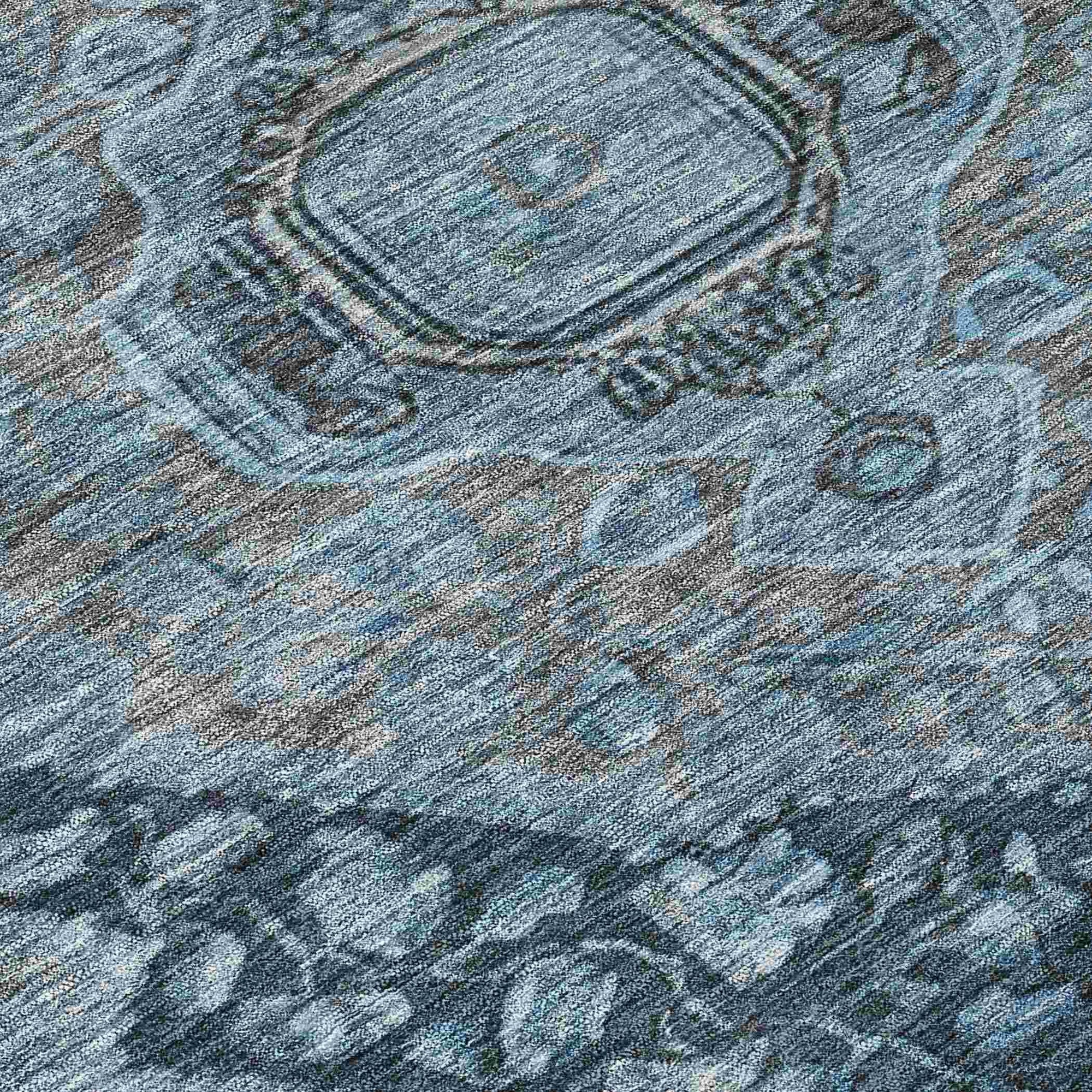 Addison Rugs Kaelanor Navy Washable Indoor-Outdoor Rug