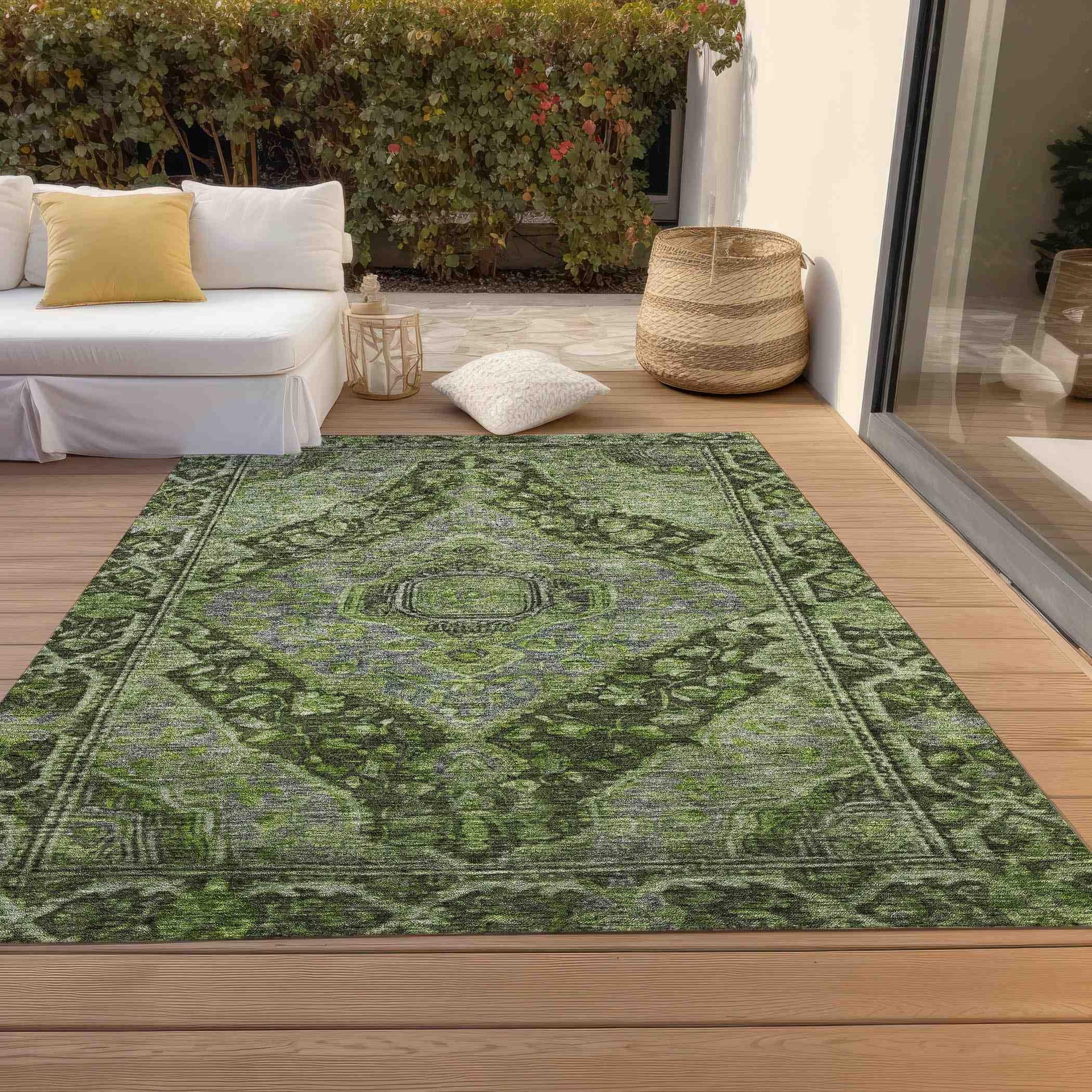 Addison Rugs Kaelanor Green Washable Indoor-Outdoor Rug