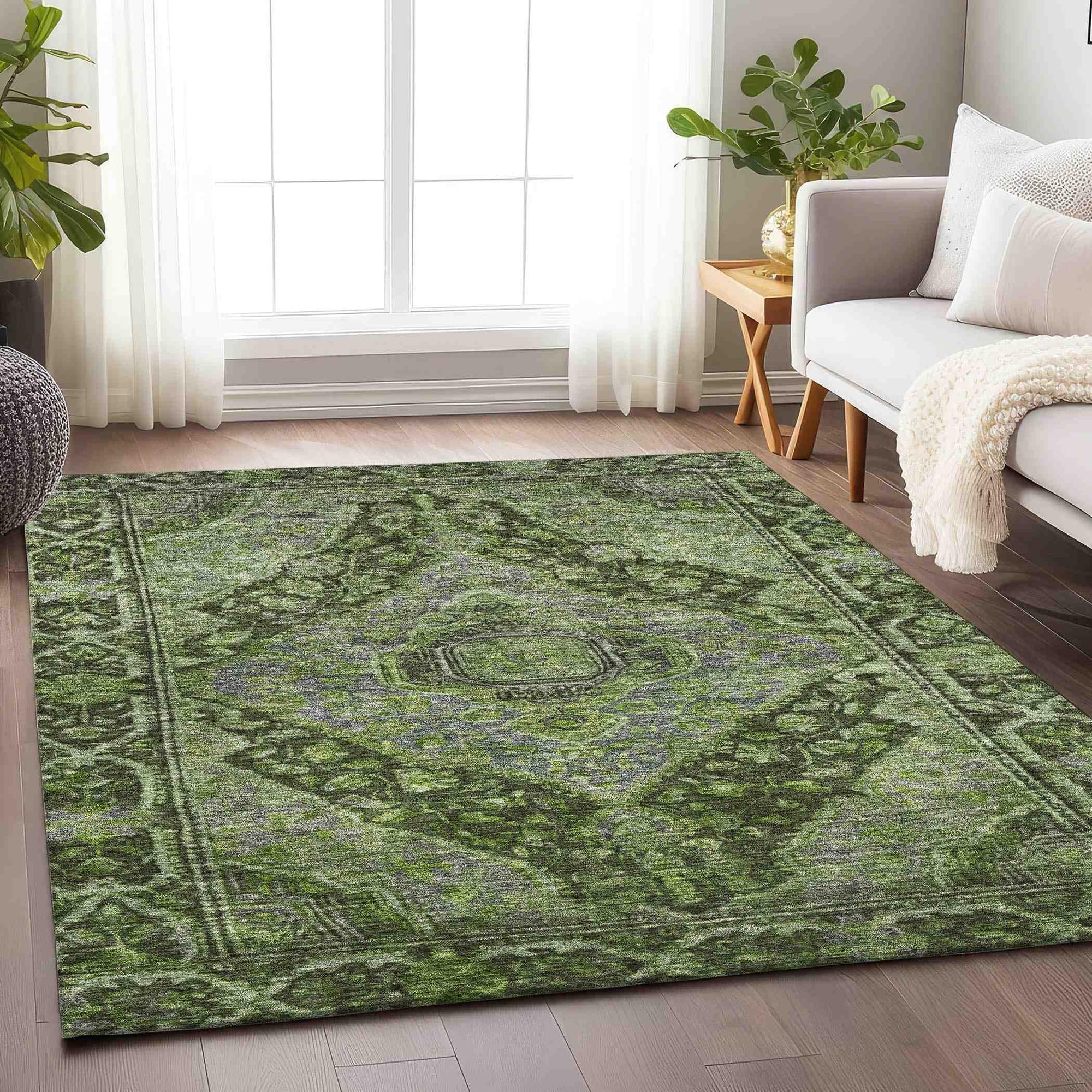 Addison Rugs Kaelanor Green Washable Indoor-Outdoor Rug