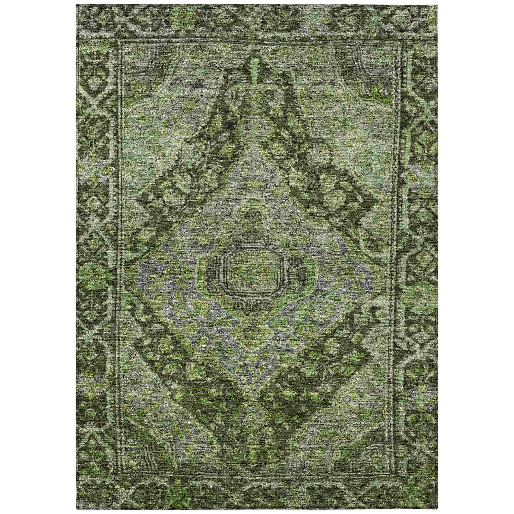 Addison Rugs Kaelanor Green Washable Indoor-Outdoor Rug