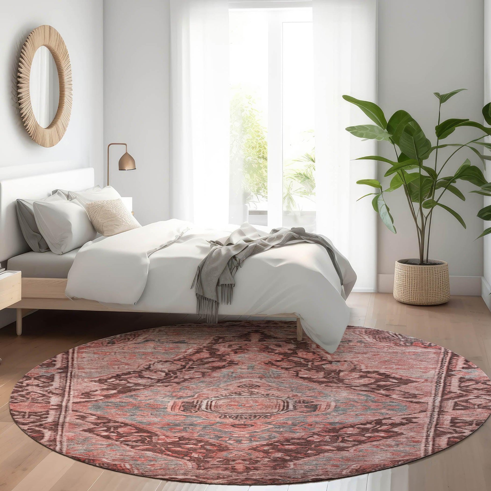 Addison Rugs Kaelanor Orange Washable Indoor-Outdoor Rug