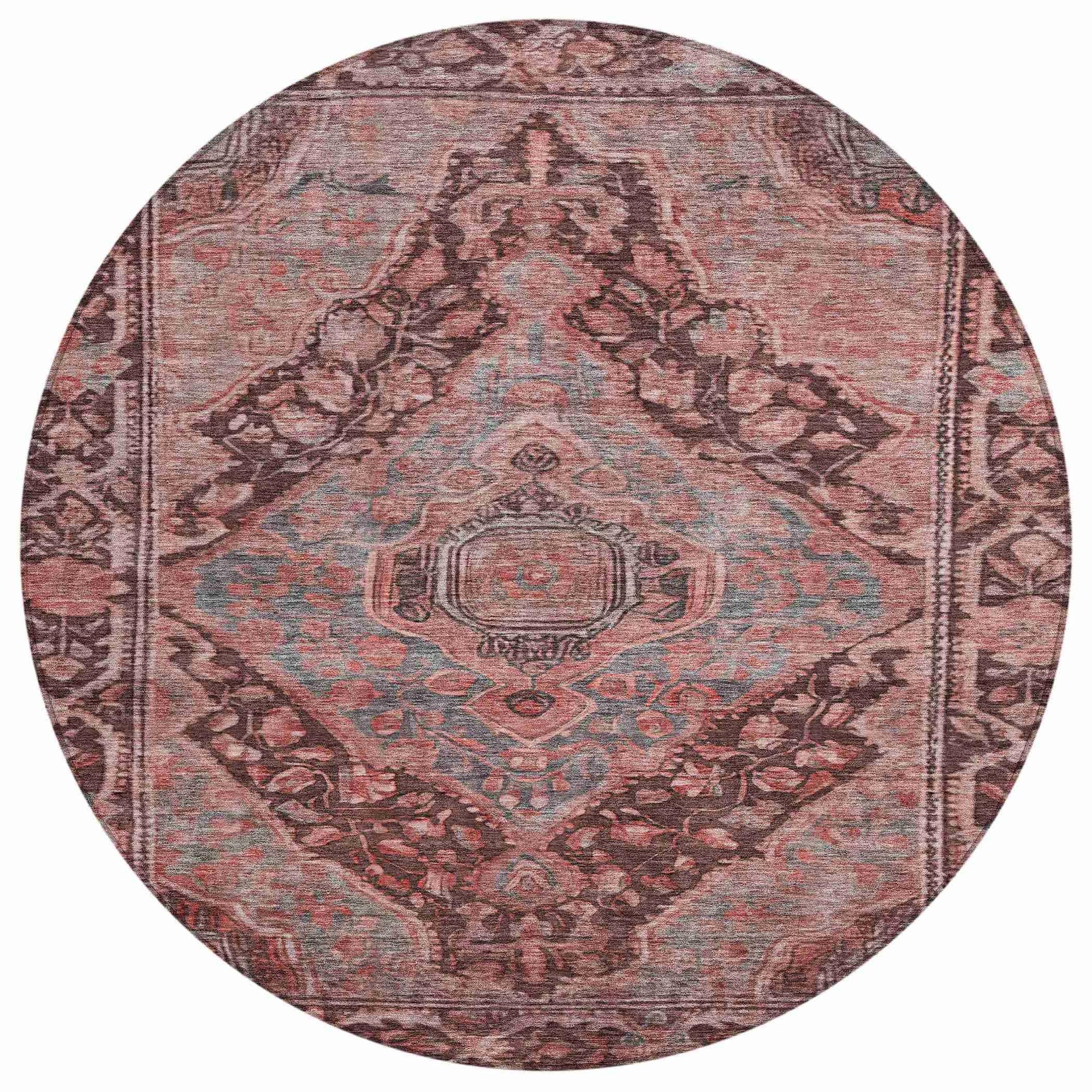 Addison Rugs Kaelanor Orange Washable Indoor-Outdoor Rug
