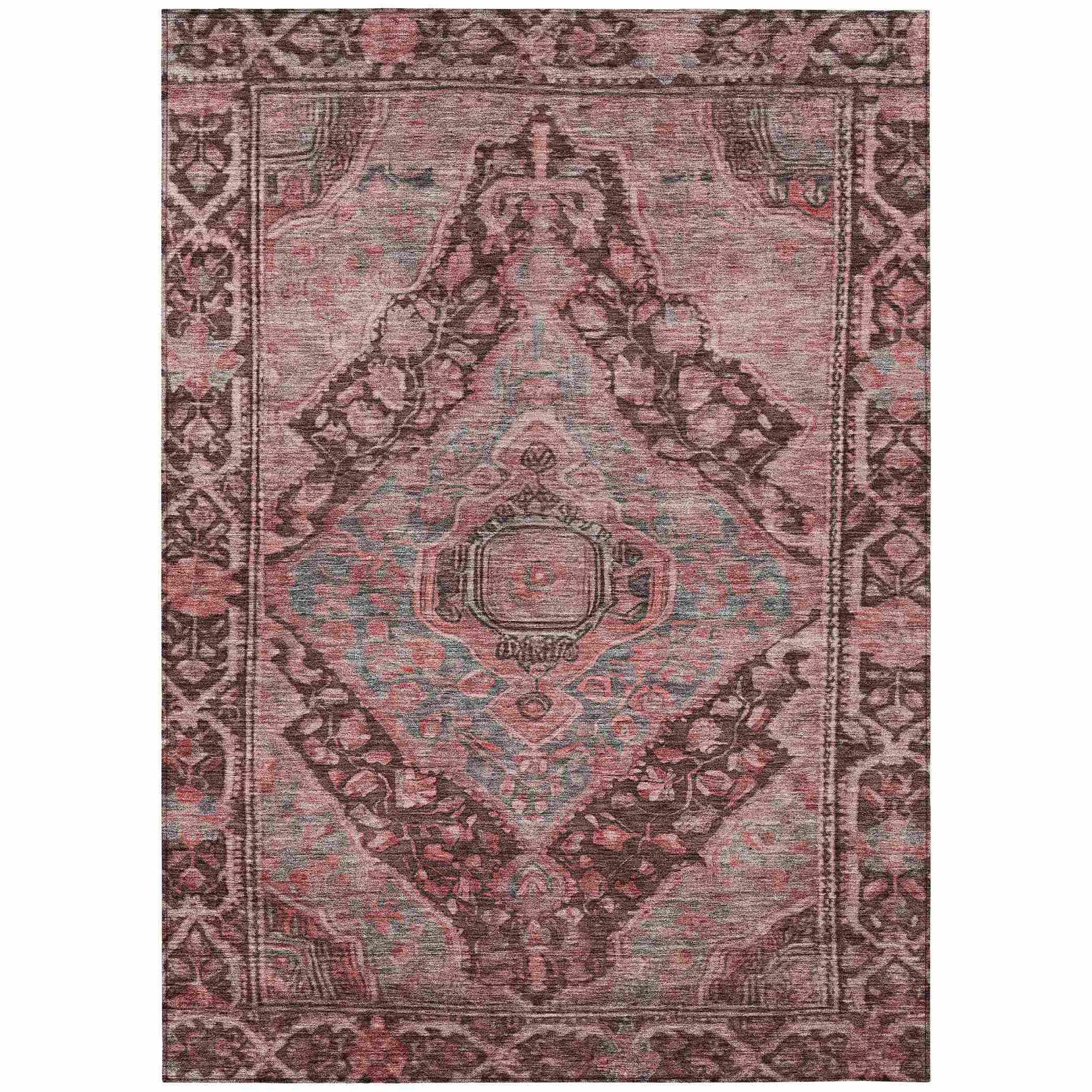 Addison Rugs Kaelanor Orange Washable Indoor-Outdoor Rug