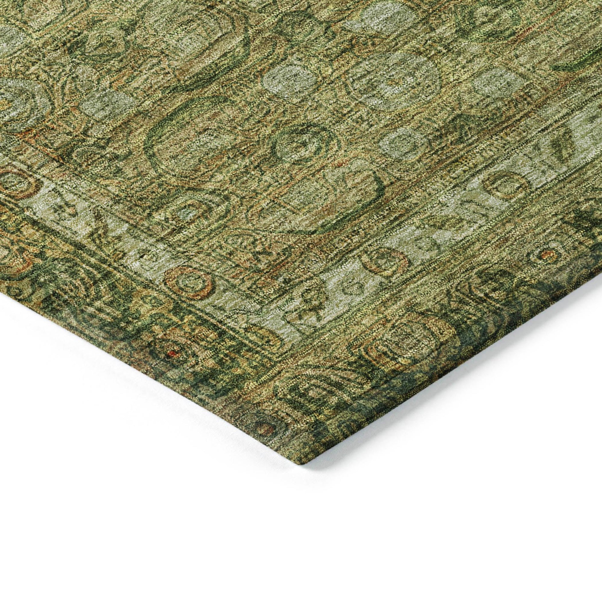 Addison Rugs Kaelara Green Washable Indoor-Outdoor Rug