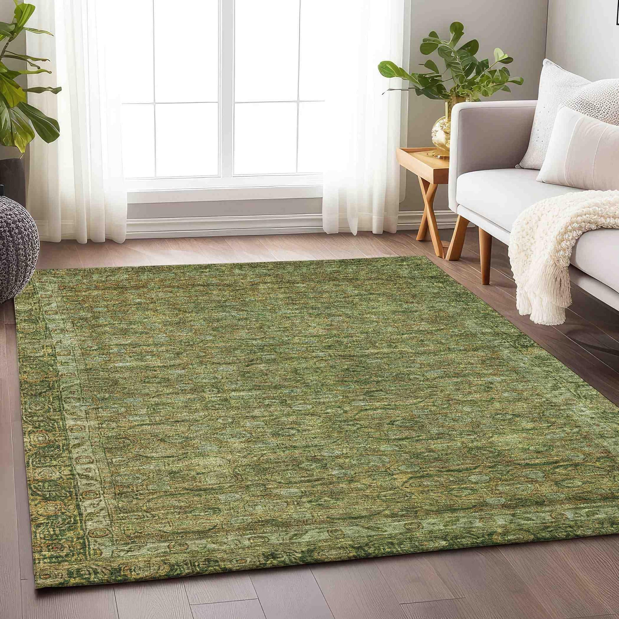 Addison Rugs Kaelara Green Washable Indoor-Outdoor Rug
