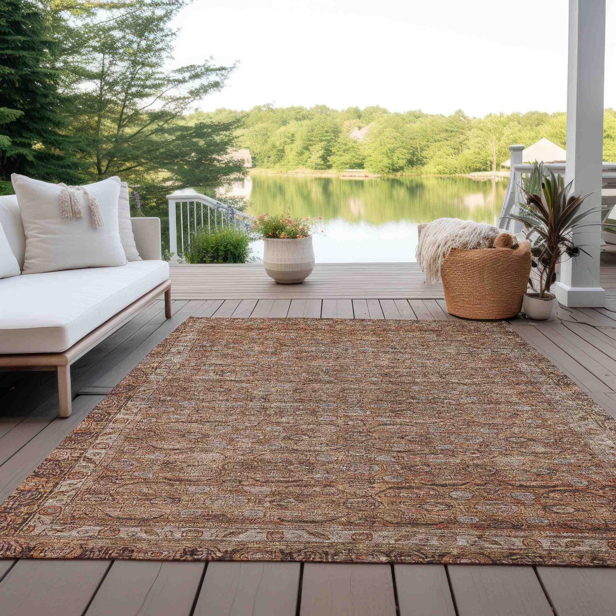 Addison Rugs Kaelara Copper Washable Indoor-Outdoor Rug